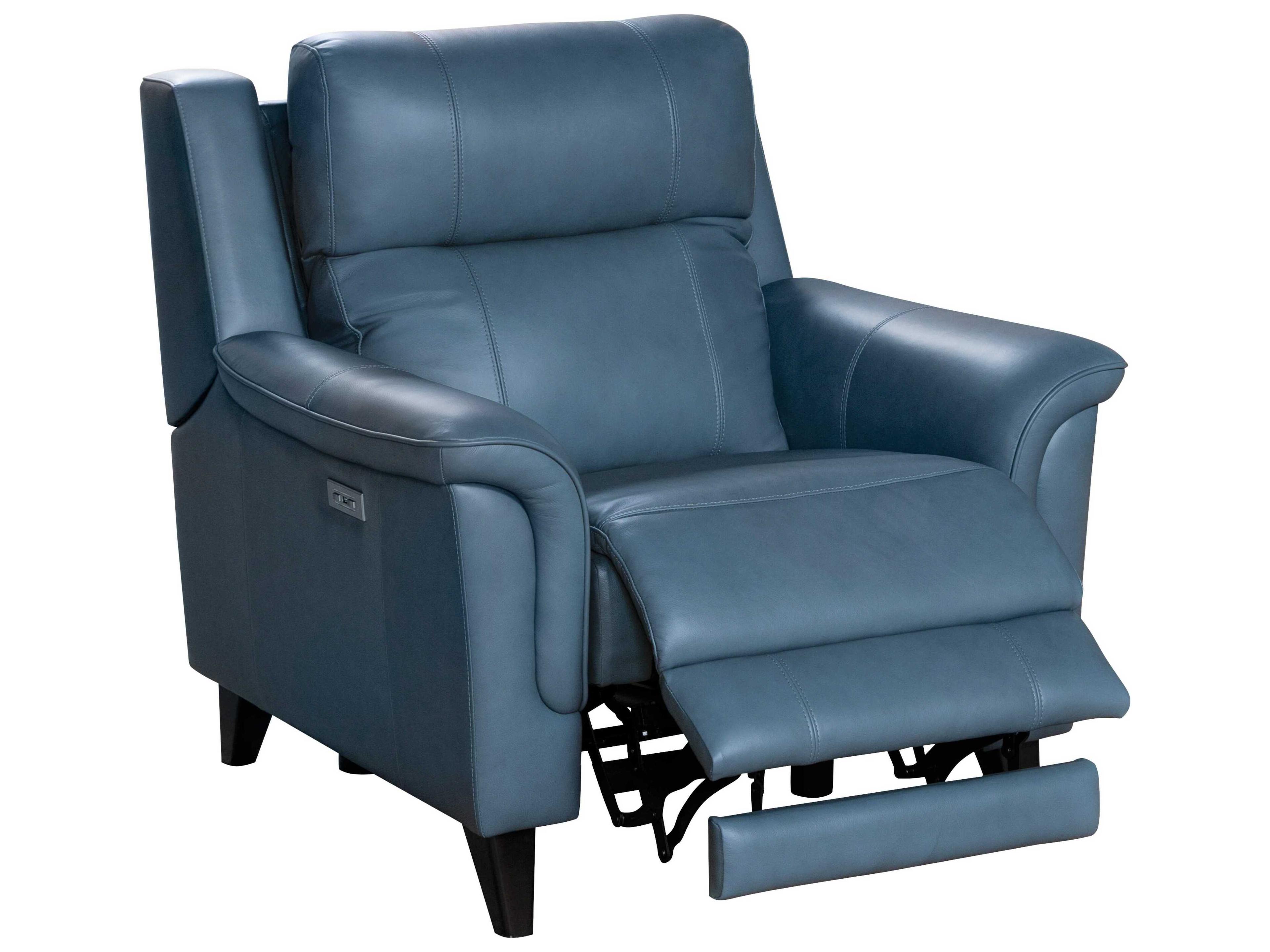 Barcalounger Modern Expressions Kester Masen Bluegray Faux Leather Recliner