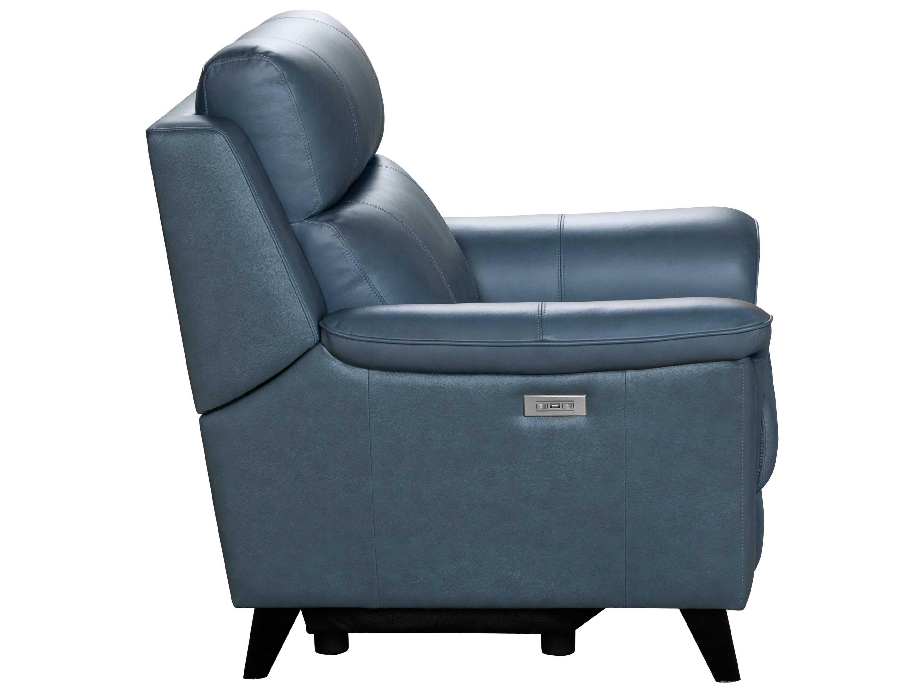 Barcalounger Modern Expressions Kester Masen Bluegray Faux Leather Recliner
