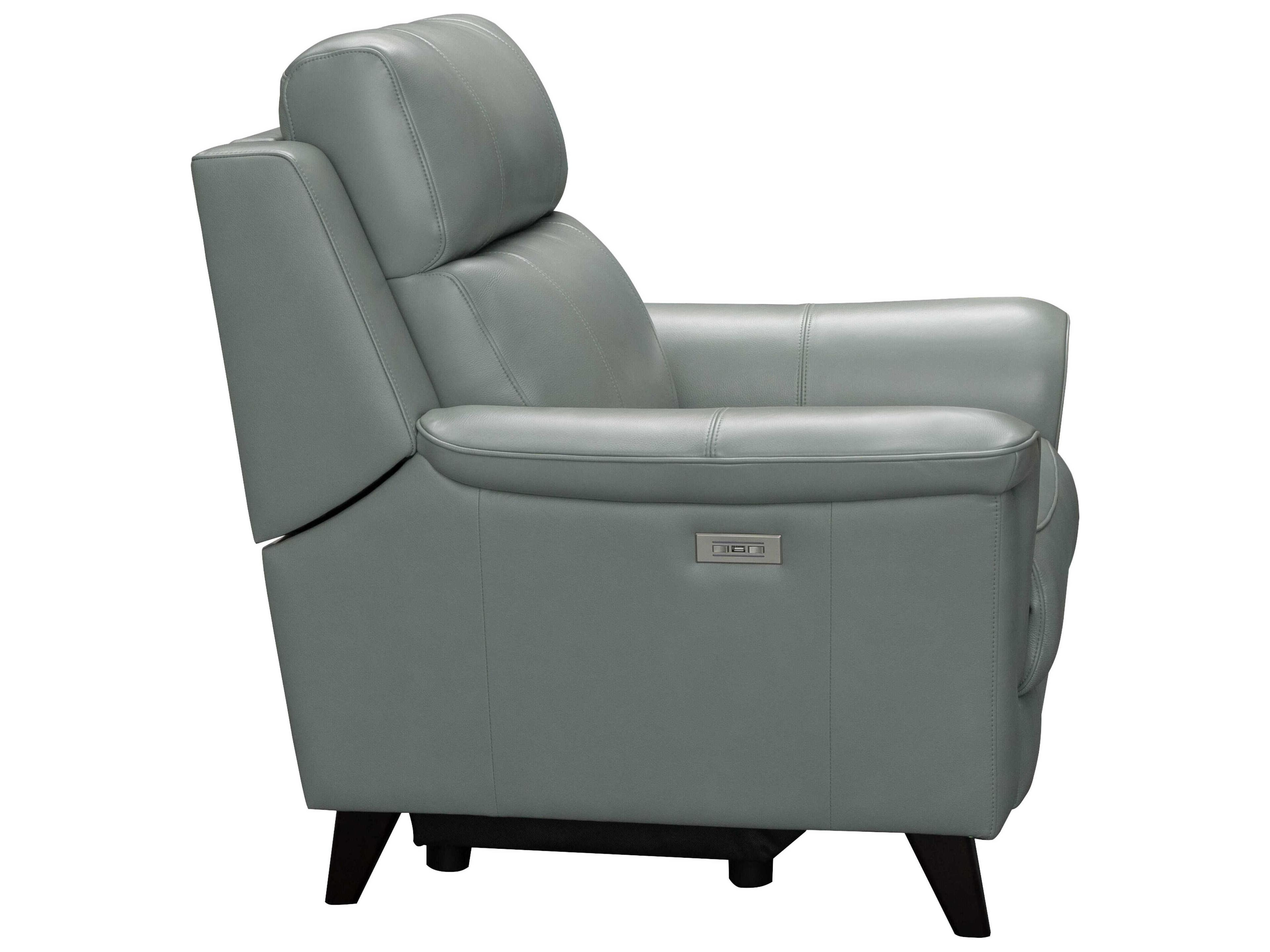 Barcalounger Modern Expressions Kester Lorenzo Mint Green Faux Leather Recliner