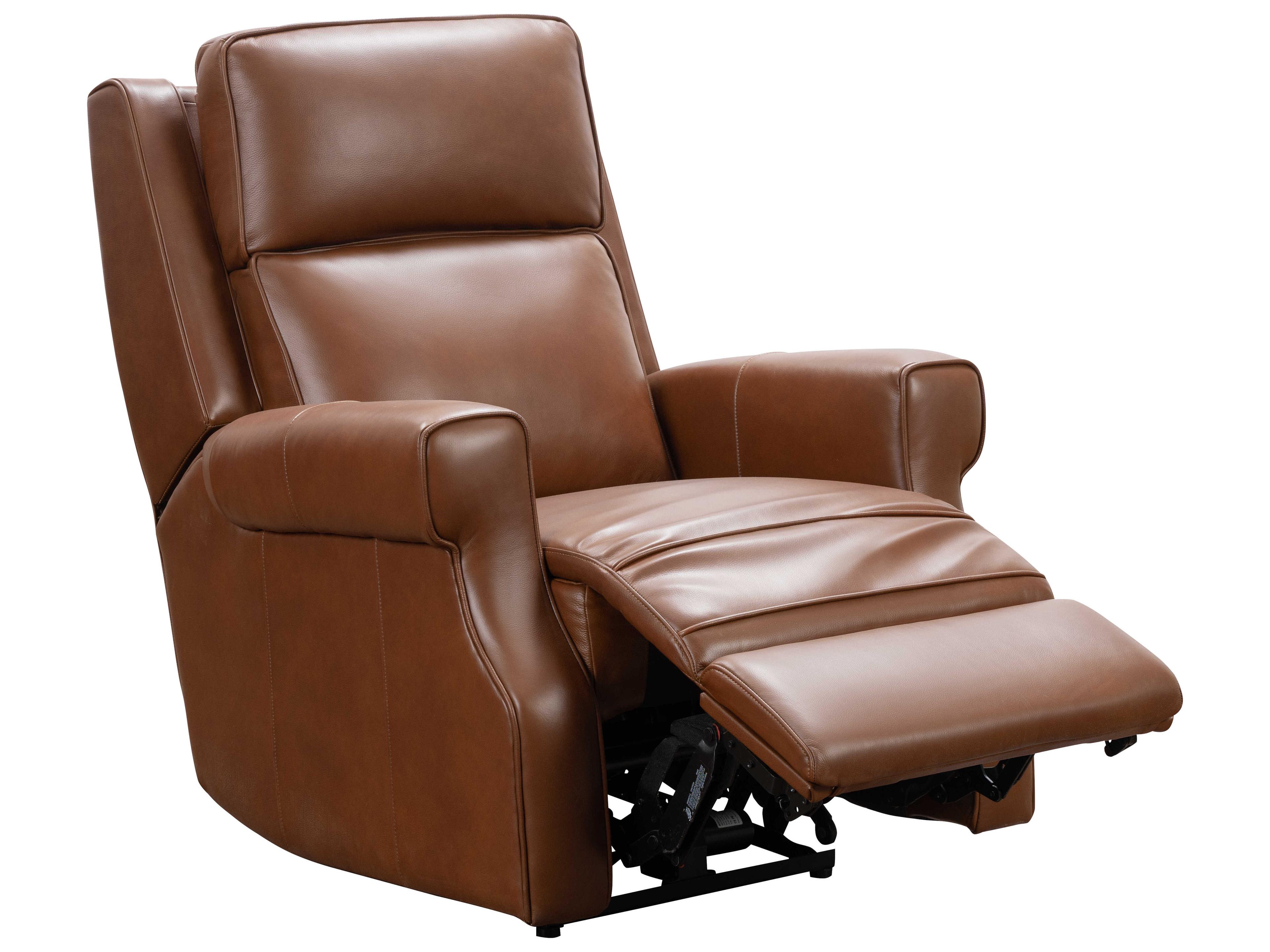 Barcalounger Modern Expressions Durham Colchester Bitters Brown Leather Recliner