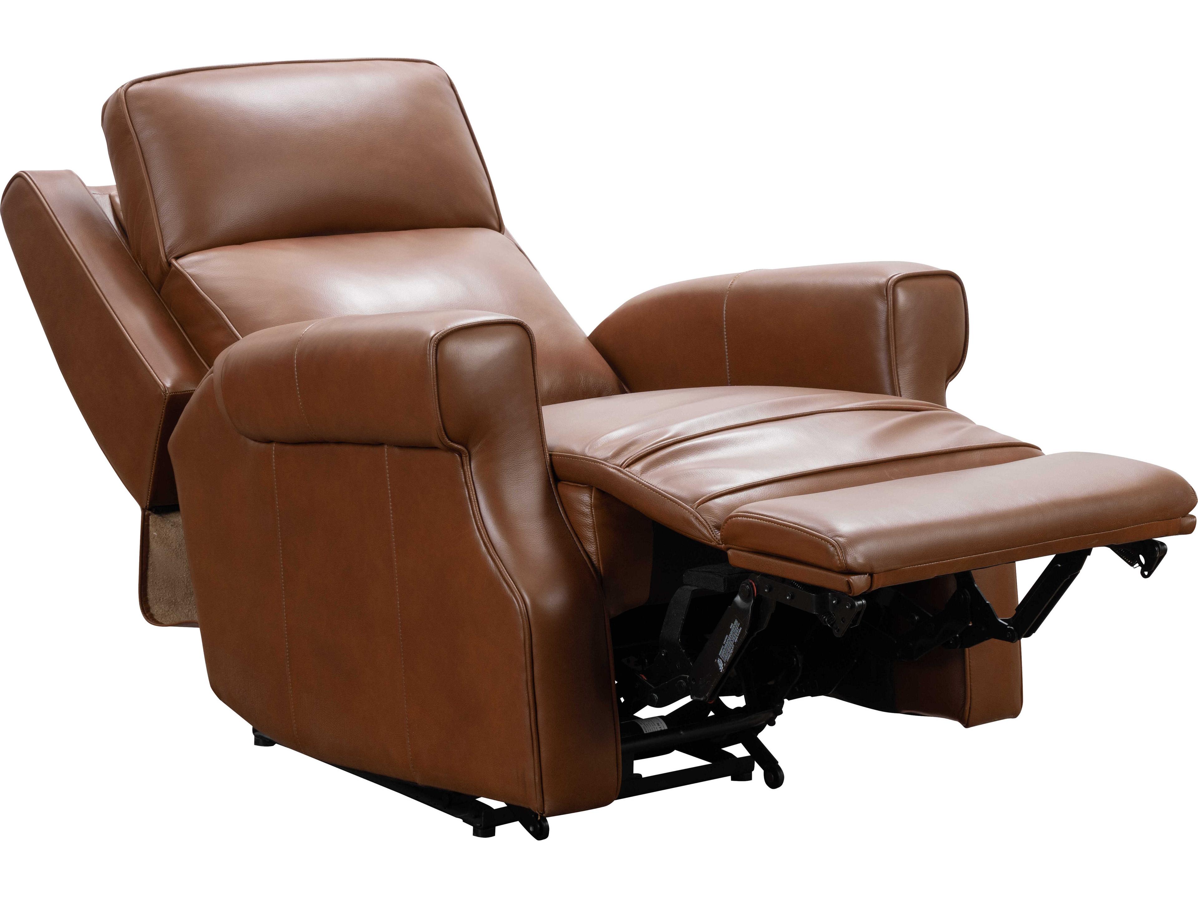 Barcalounger Modern Expressions Durham Colchester Bitters Brown Leather Recliner