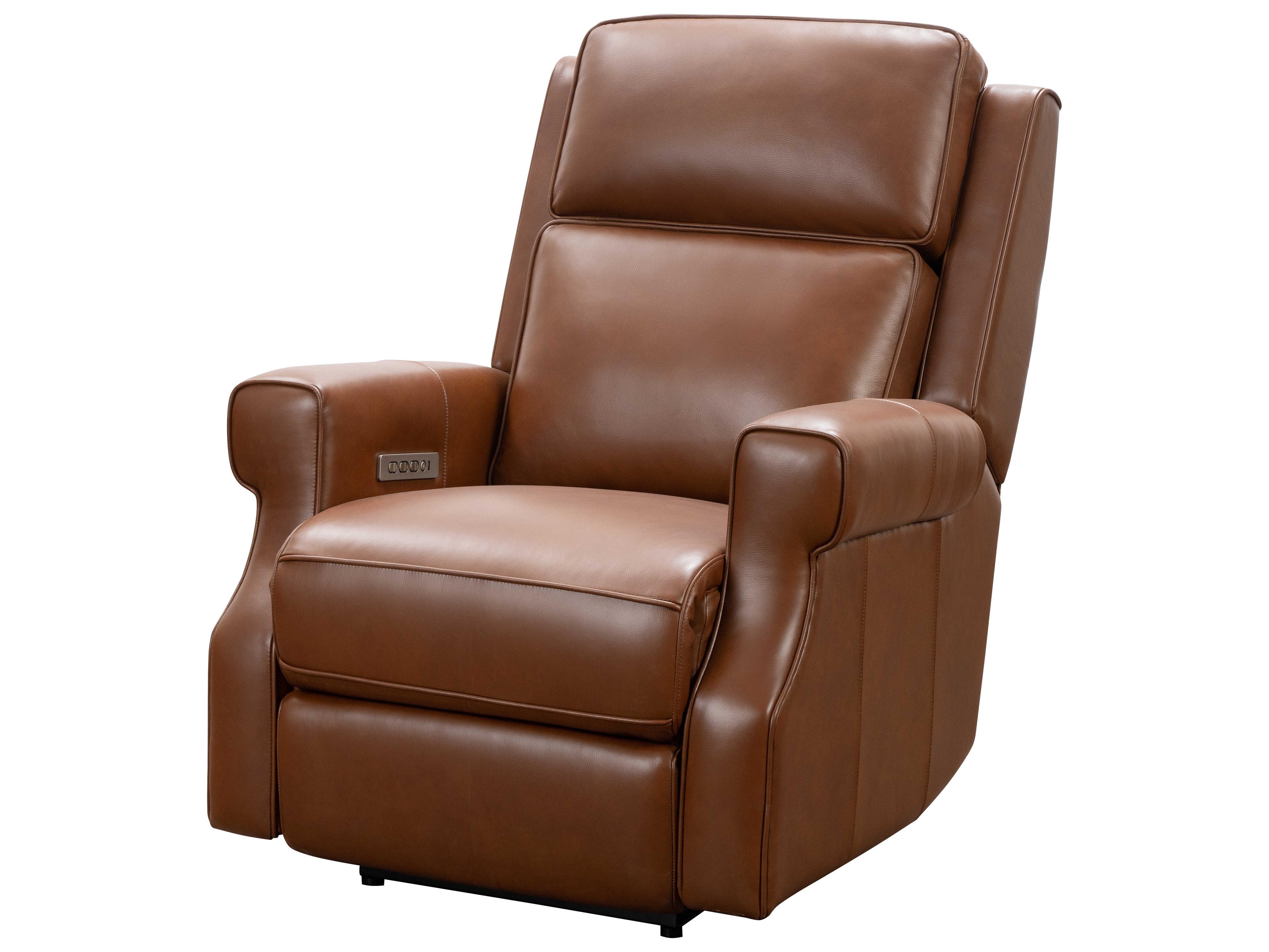 Barcalounger Modern Expressions Durham Colchester Bitters Brown Leather Recliner