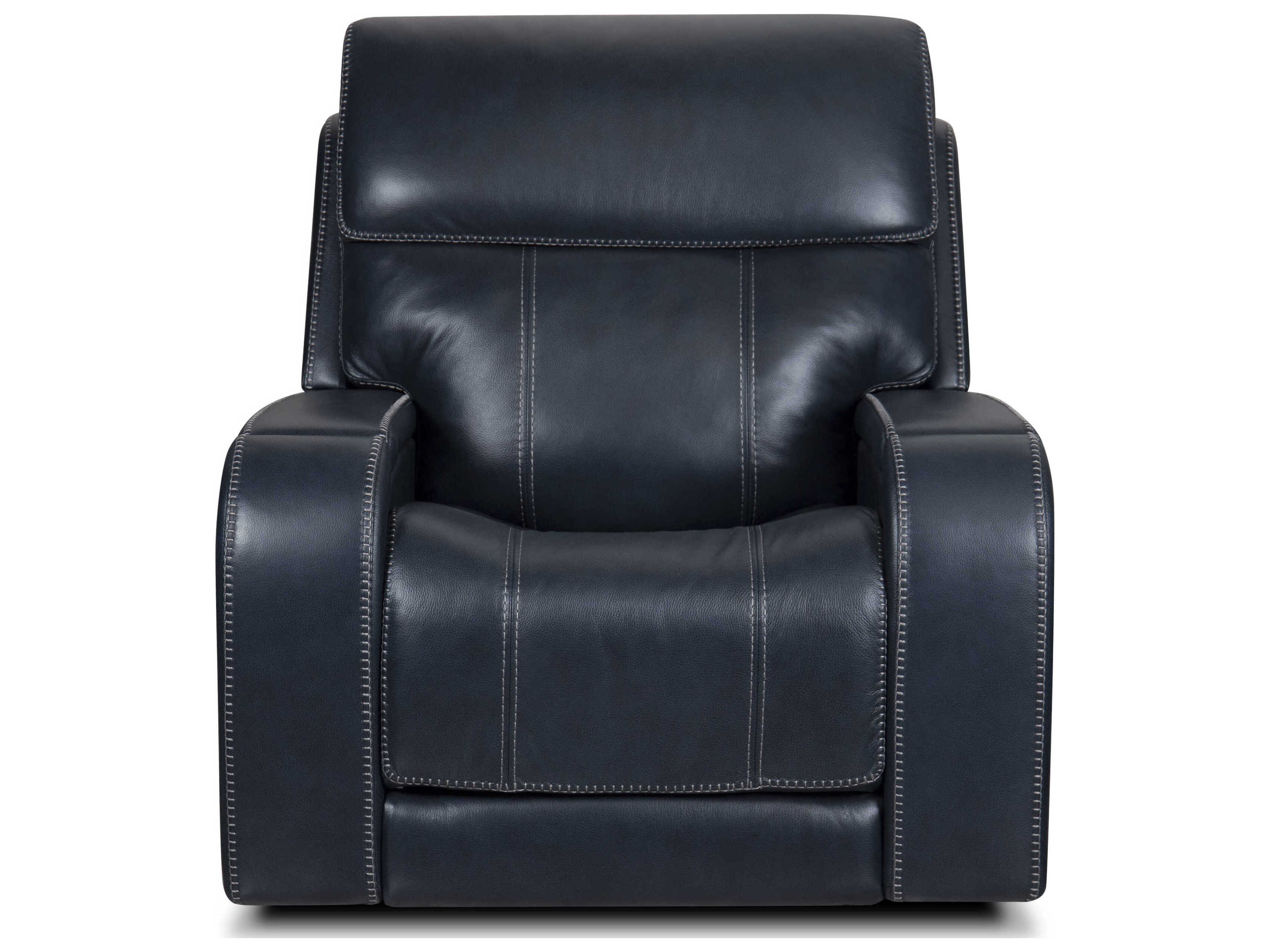 Barcalounger Modern Expressions Glenwood Rainer Ocean Black Faux Leather Recliner