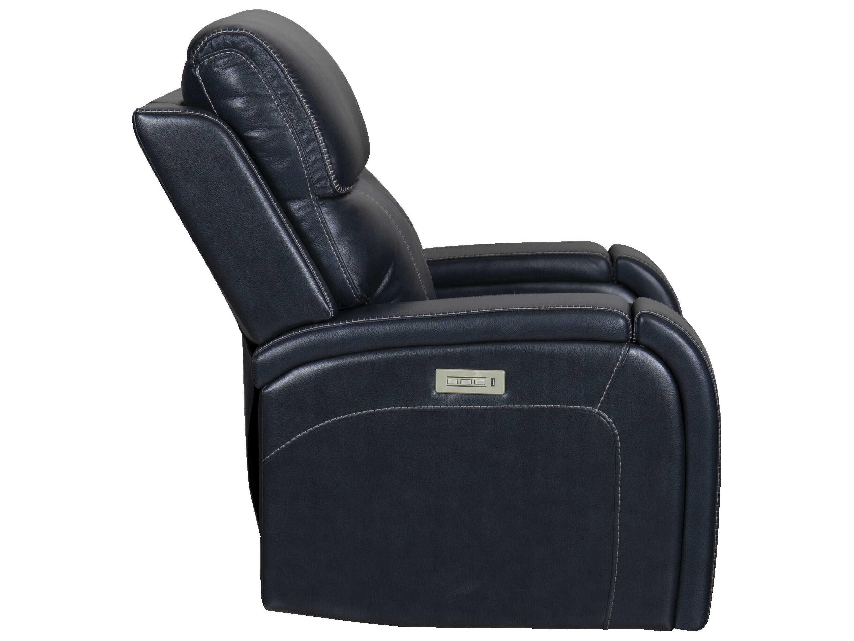 Barcalounger Modern Expressions Glenwood Rainer Ocean Black Faux Leather Recliner