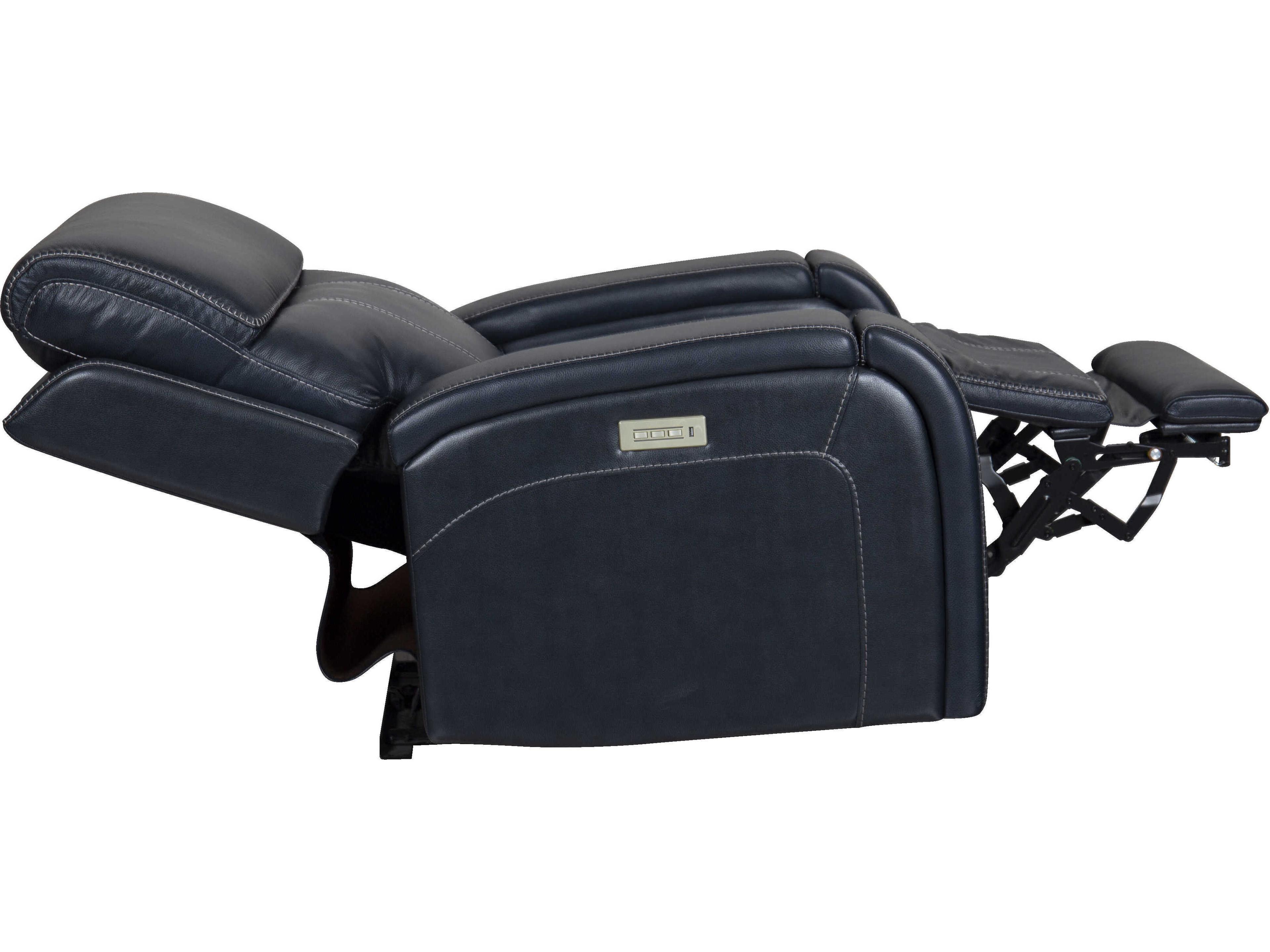 Barcalounger Modern Expressions Glenwood Rainer Ocean Black Faux Leather Recliner