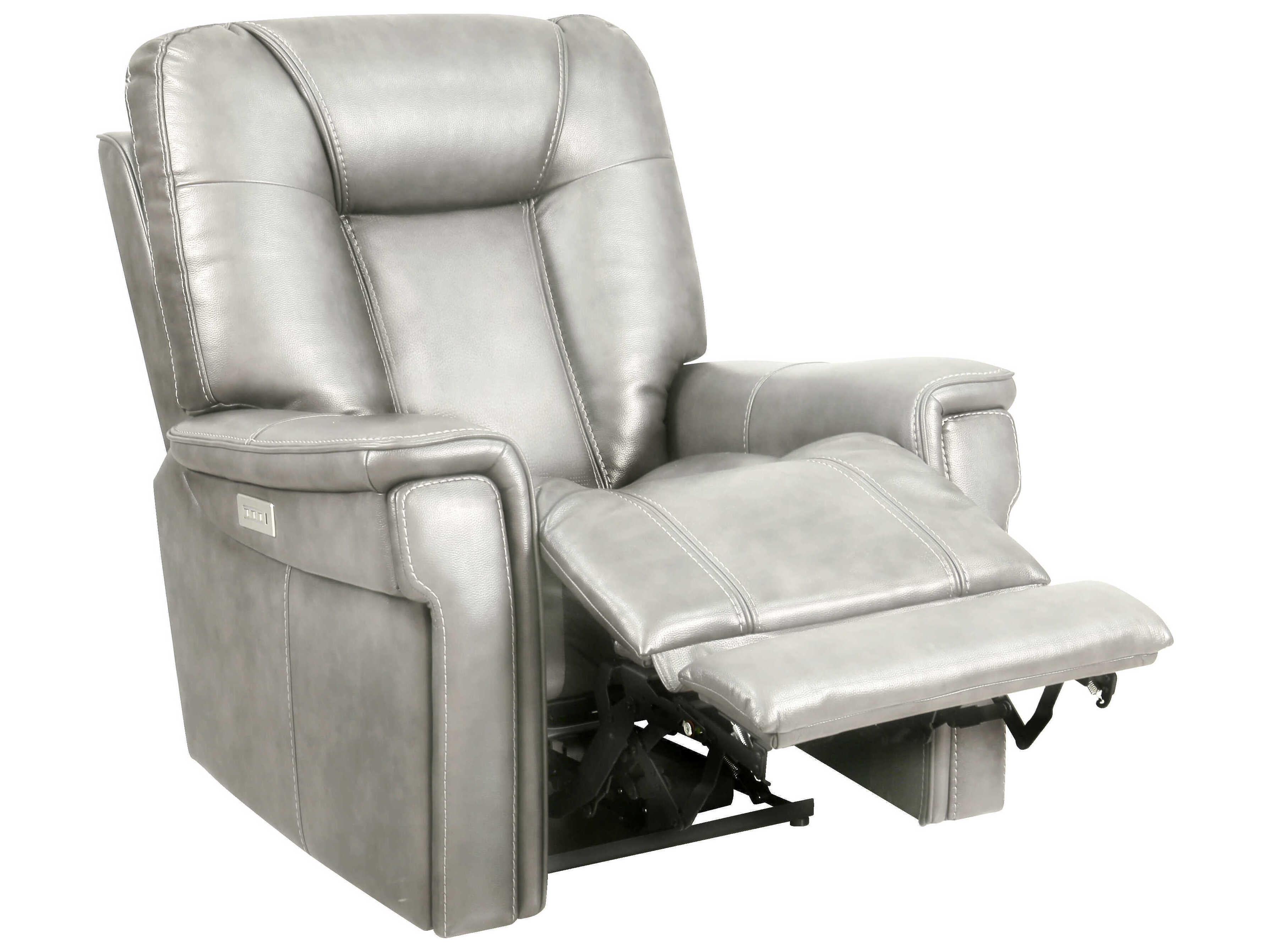 Barcalounger Modern Expressions Sanibel Rainer Dove Silver Faux Leather Recliner