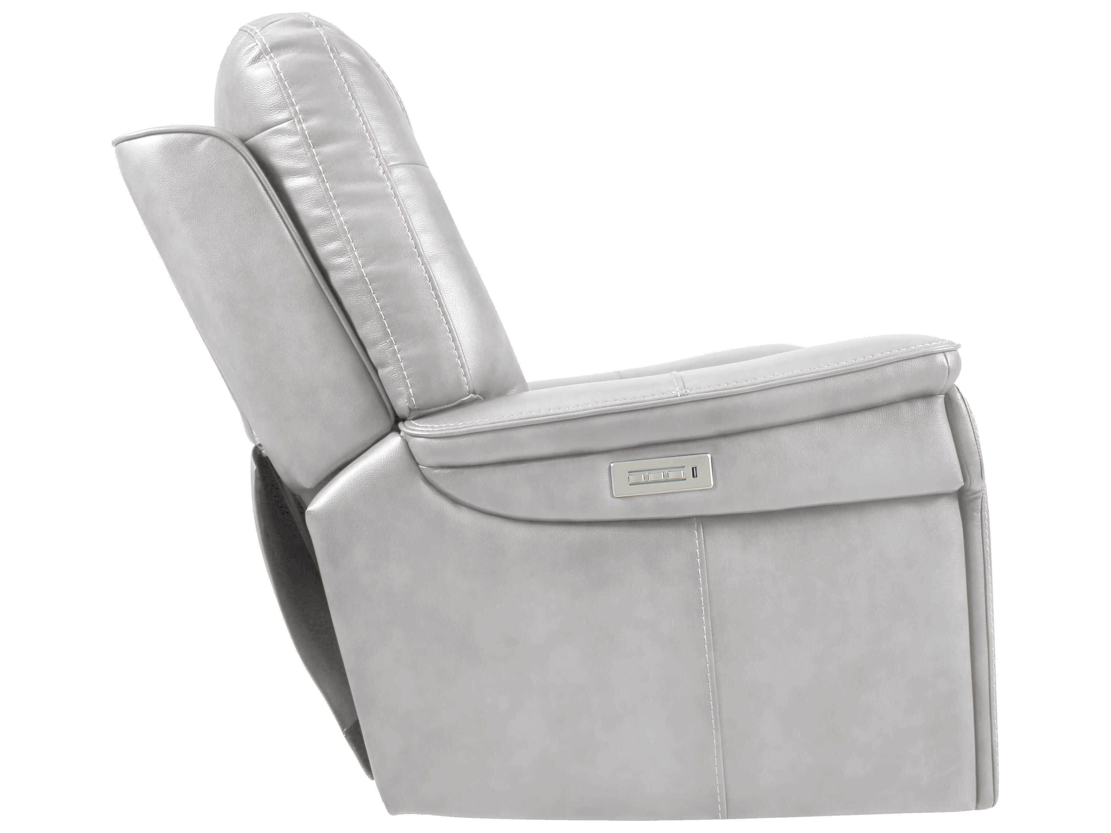 Barcalounger Modern Expressions Sanibel Rainer Dove Silver Faux Leather Recliner