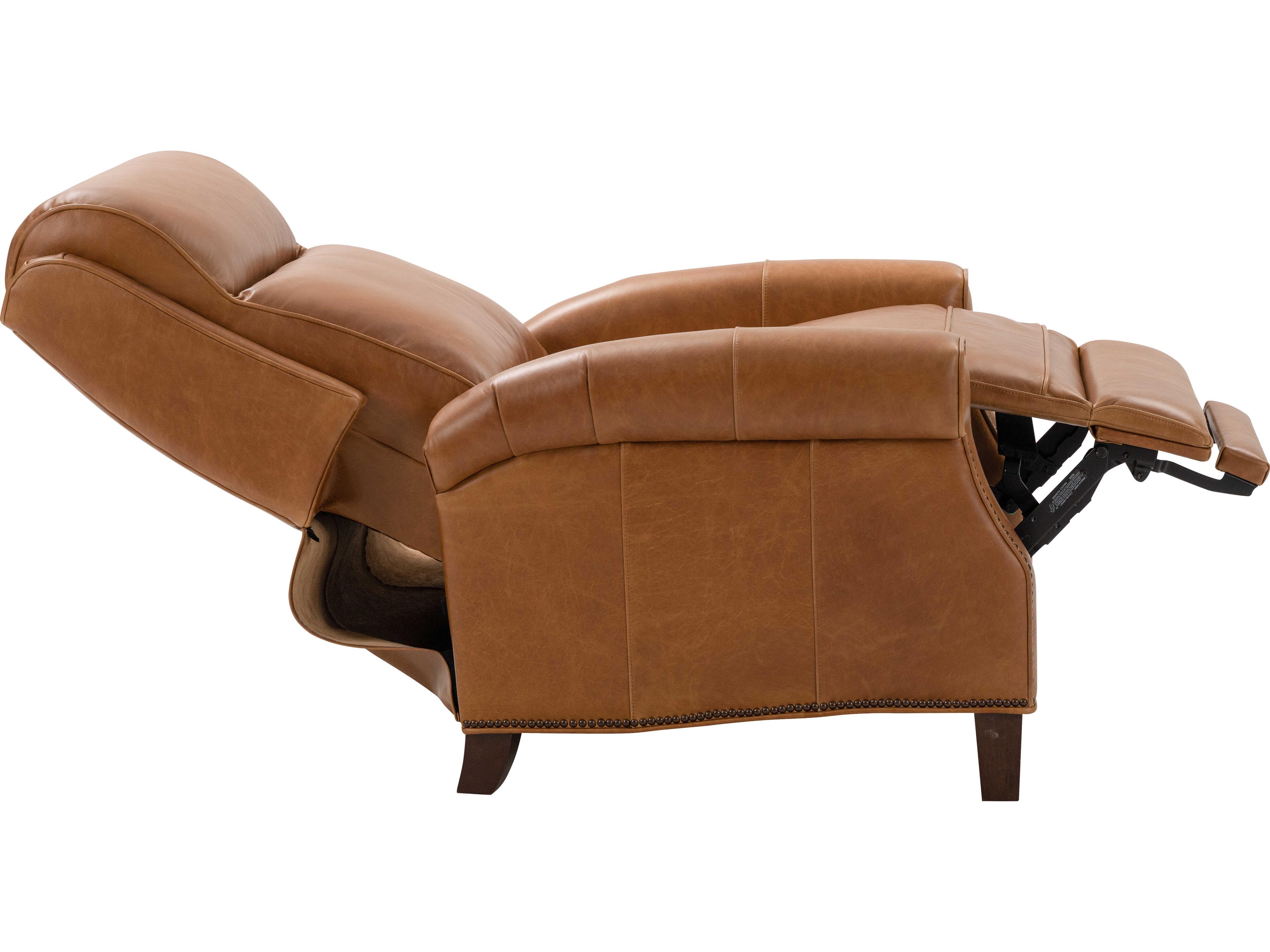 Barcalounger Vintage Byron Chaps Saddle Brown Leather Recliner