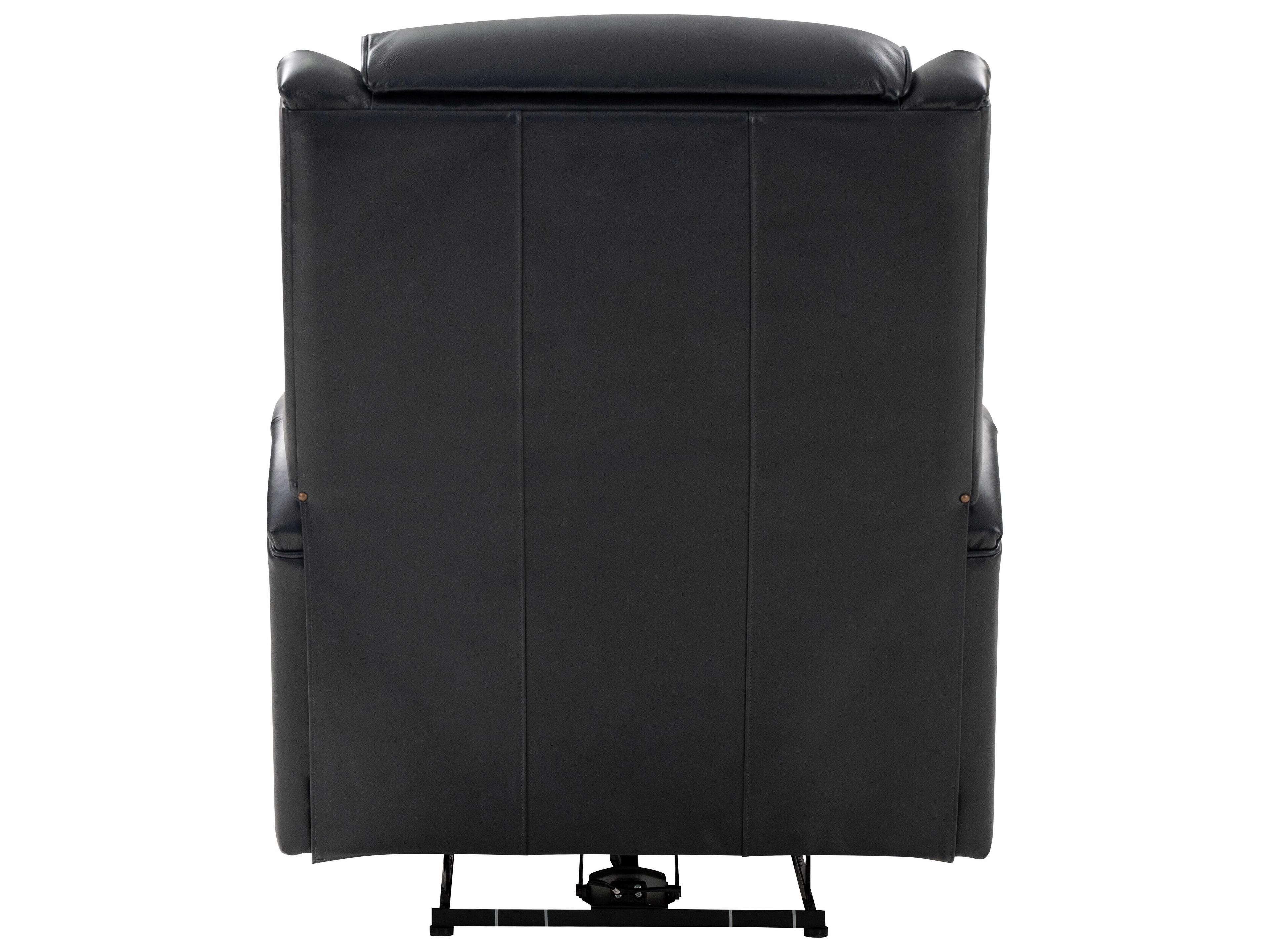 Barcalounger Vintage Conrad Shoreham Blue Black Leather Recliner