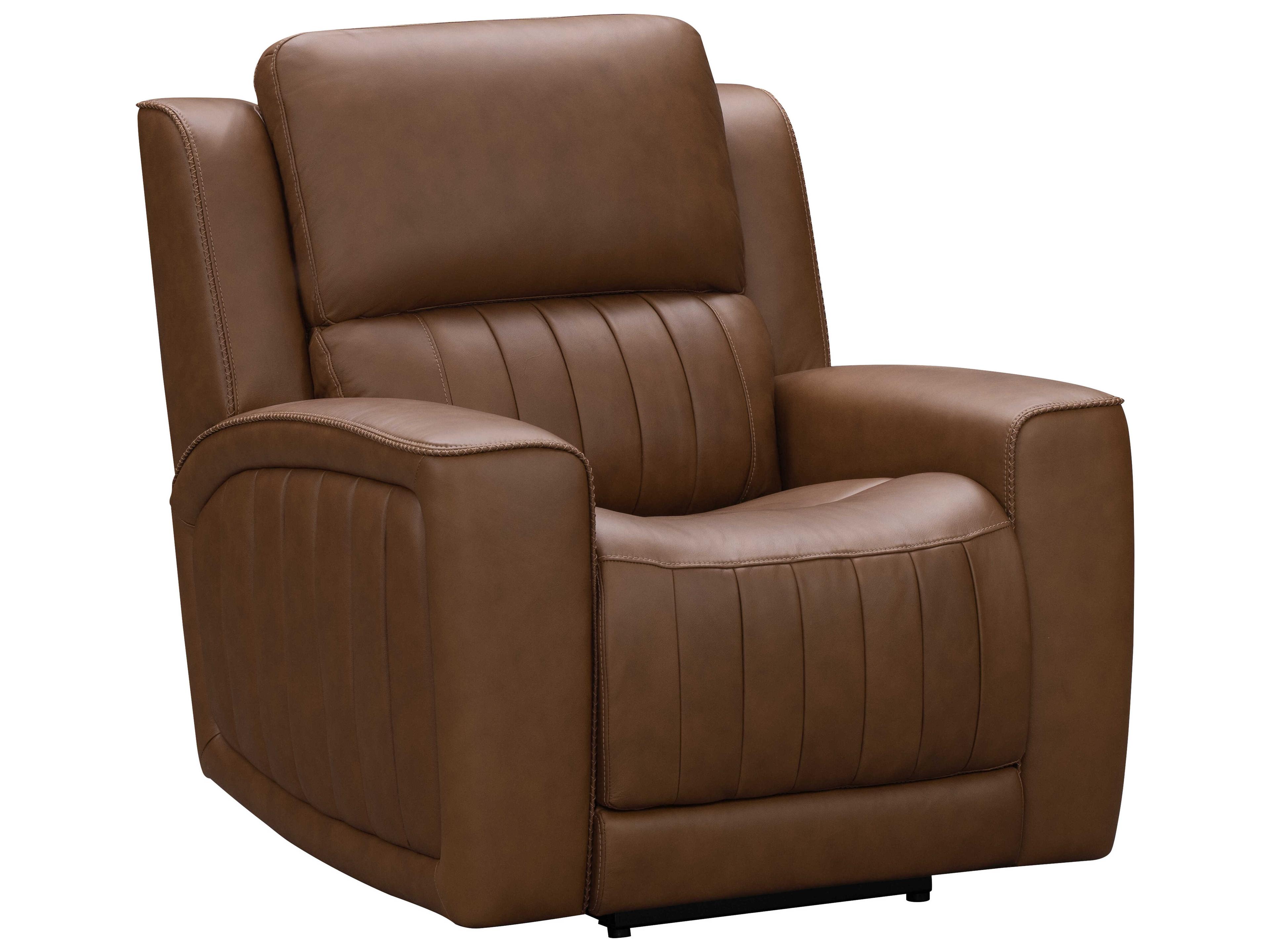 Barcalounger Zero Gravity Pierce Homerun Cinnamon Brown Faux Leather Recliner