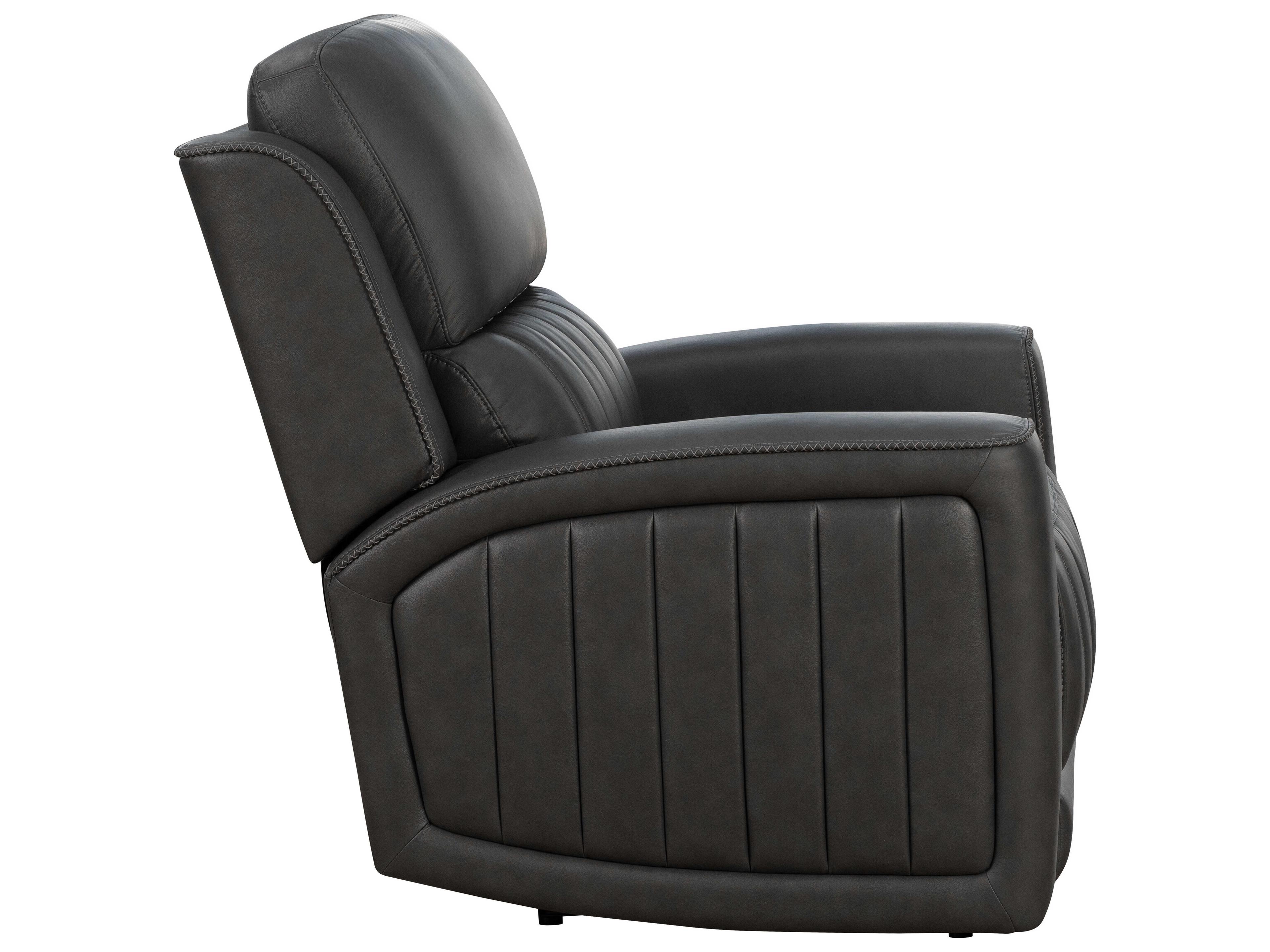 Barcalounger Zero Gravity Pierce Homerun Dark Gray Faux Leather Recliner