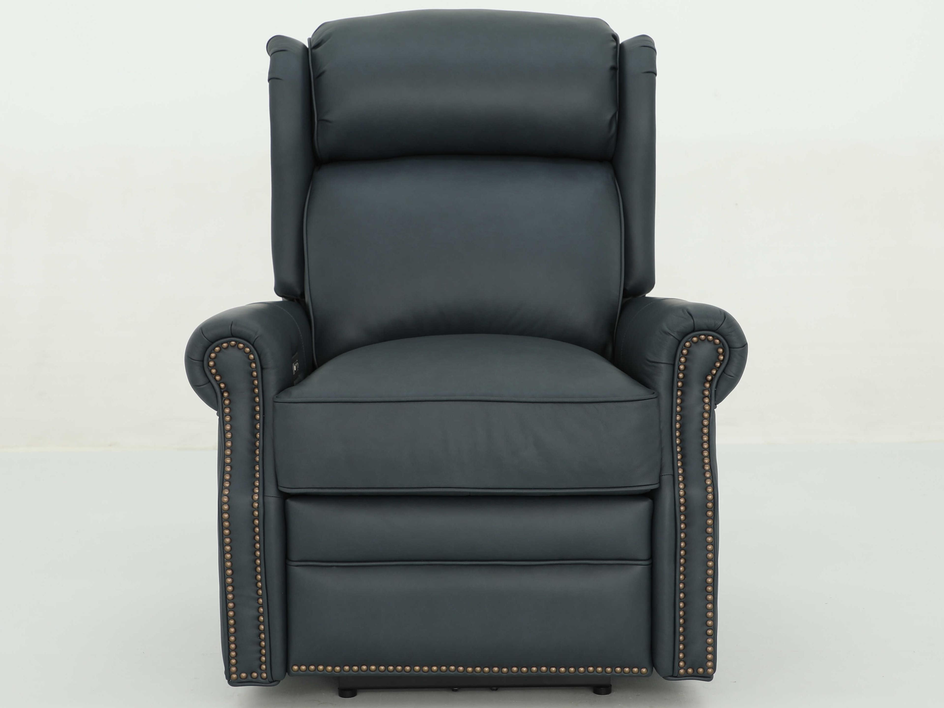 Barcalounger Vintage Gabby Santa Fe Ocean Blue Leather Recliner