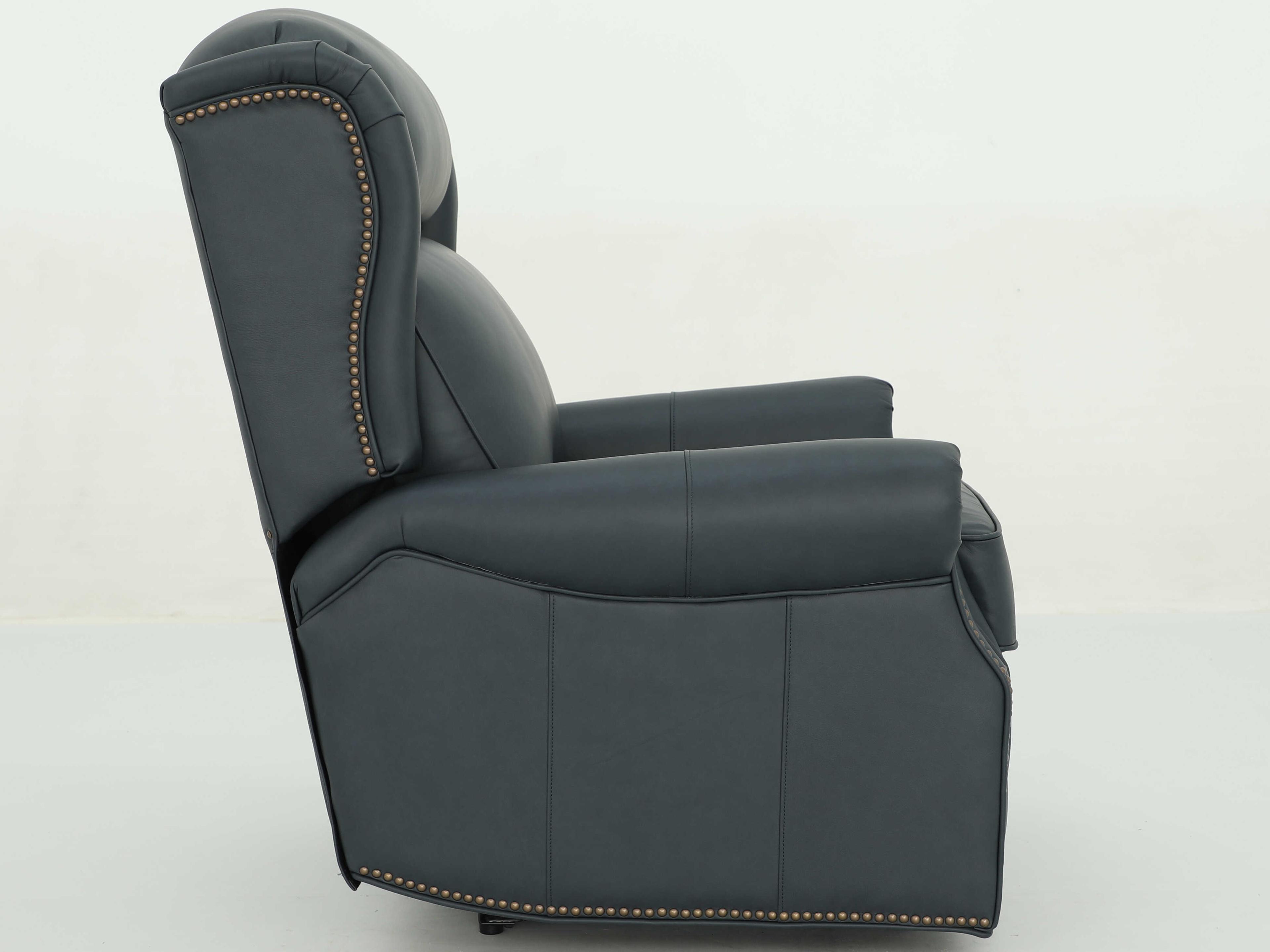 Barcalounger Vintage Gabby Santa Fe Ocean Blue Leather Recliner