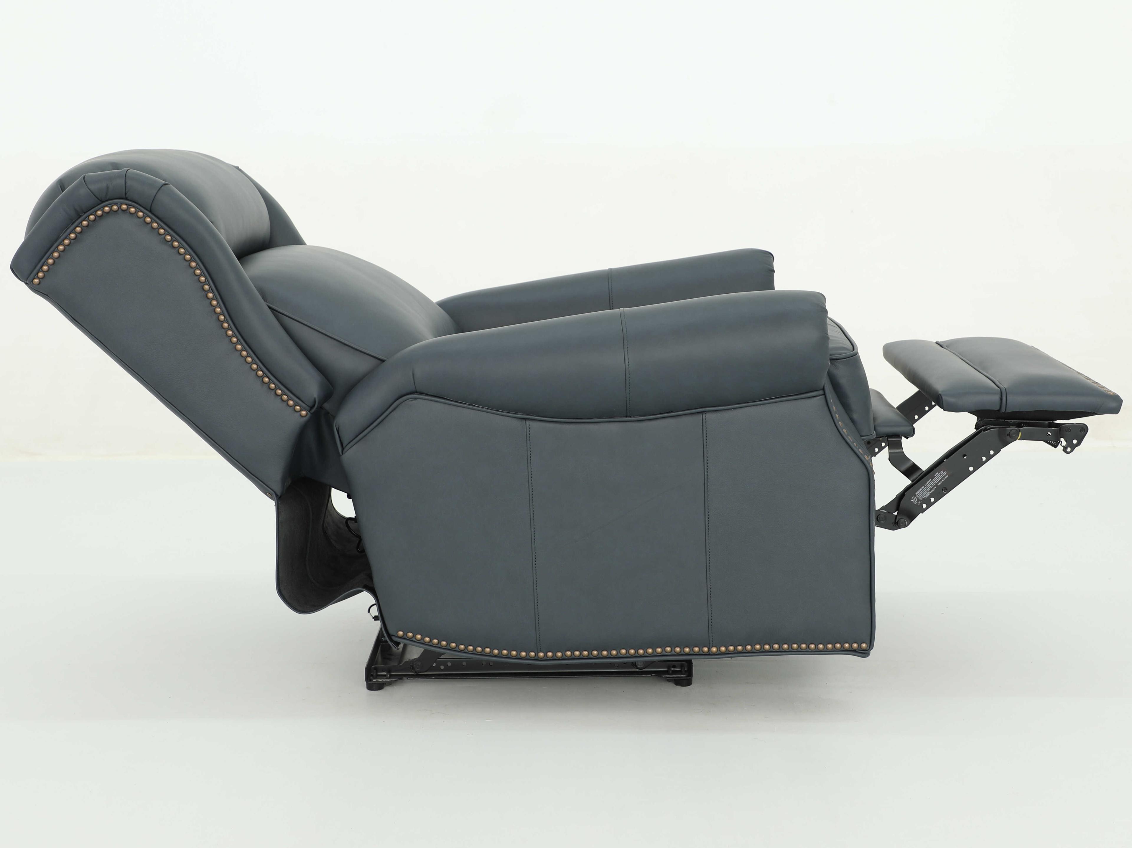 Barcalounger Vintage Gabby Santa Fe Ocean Blue Leather Recliner