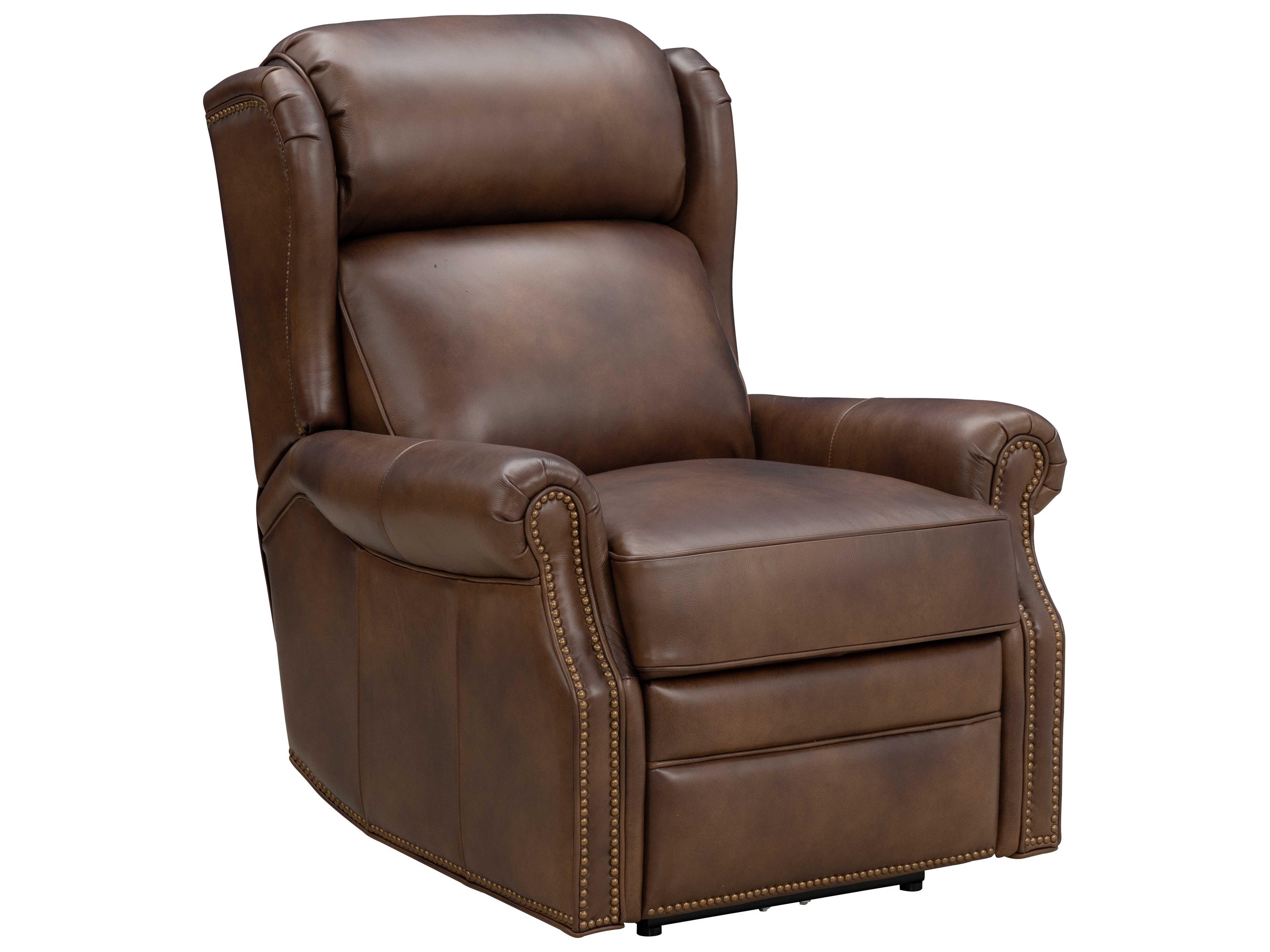 Barcalounger Vintage Gabby Worthington Cognac Brown Leather Recliner