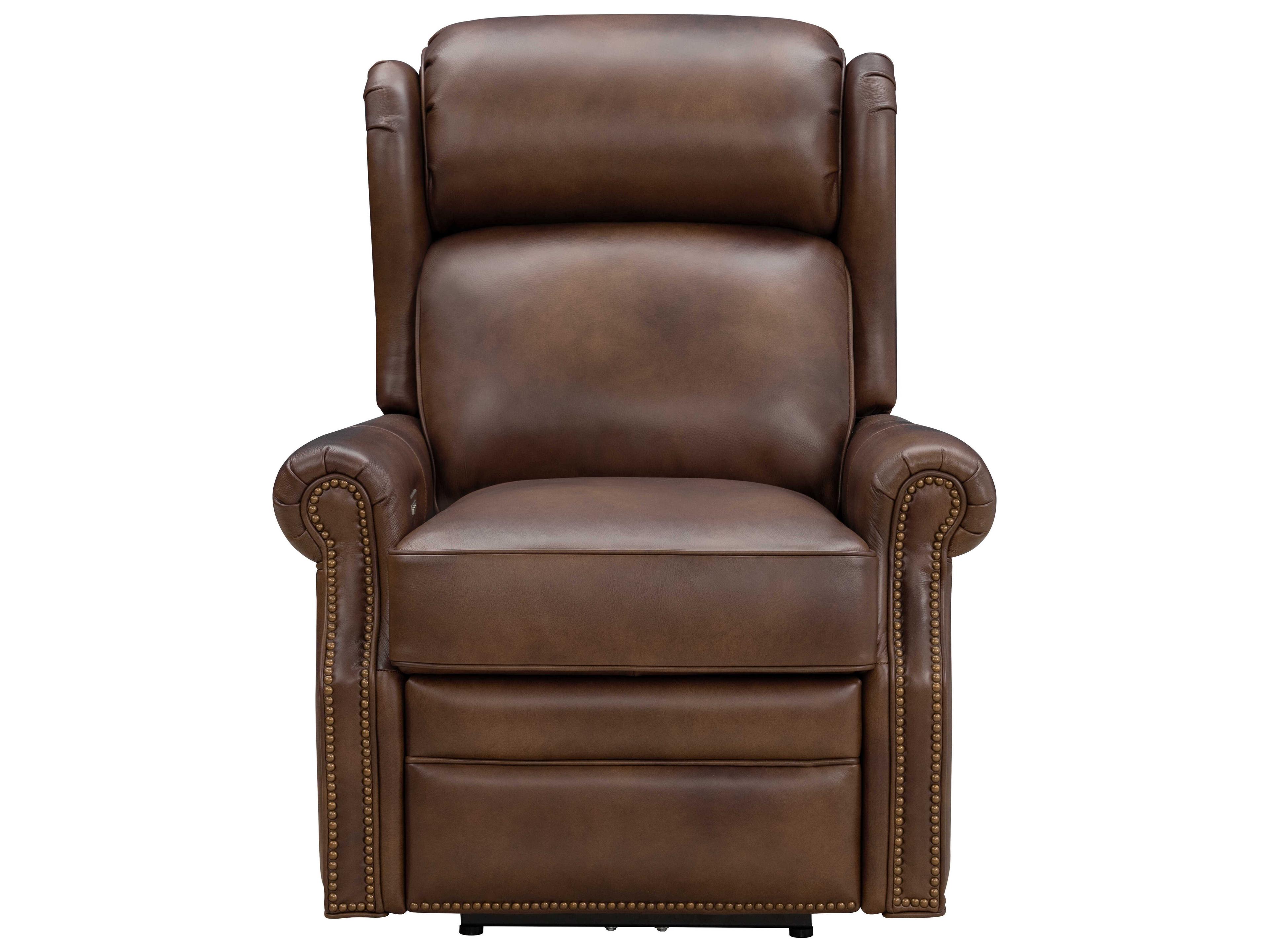 Barcalounger Vintage Gabby Worthington Cognac Brown Leather Recliner