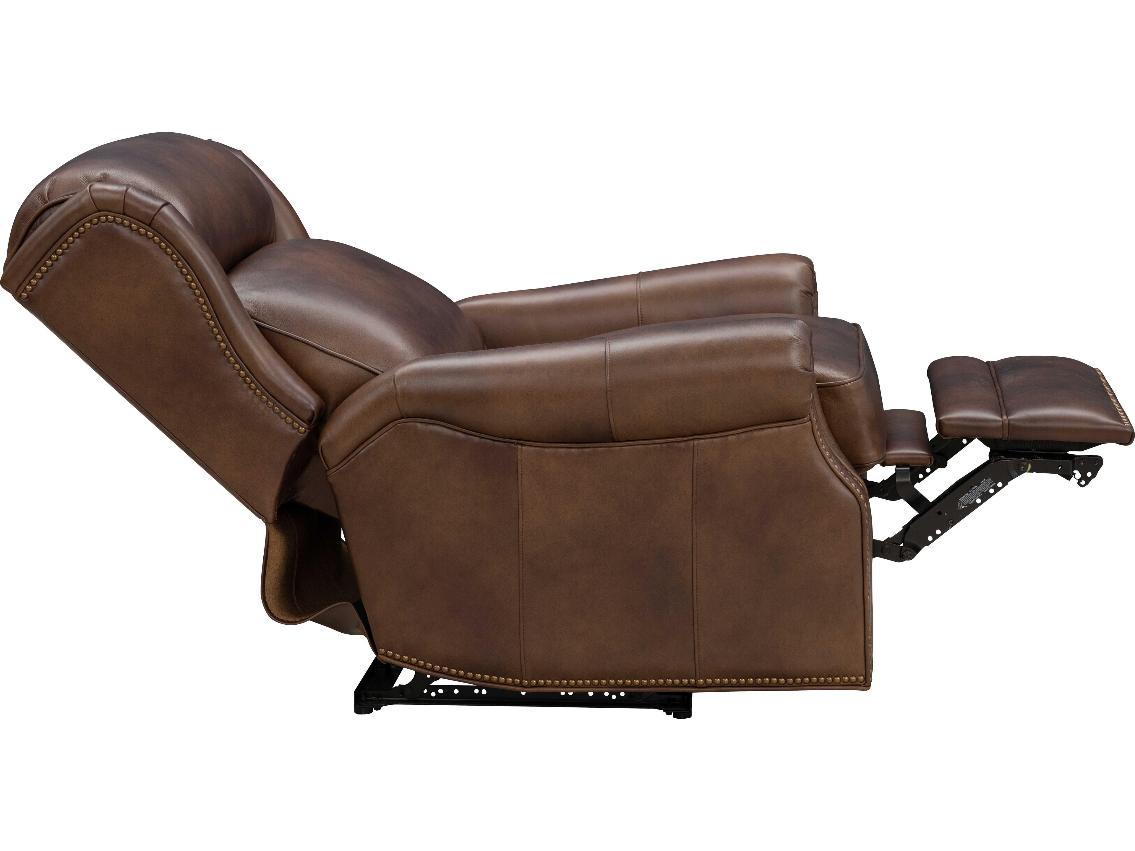 Barcalounger Vintage Gabby Worthington Cognac Brown Leather Recliner