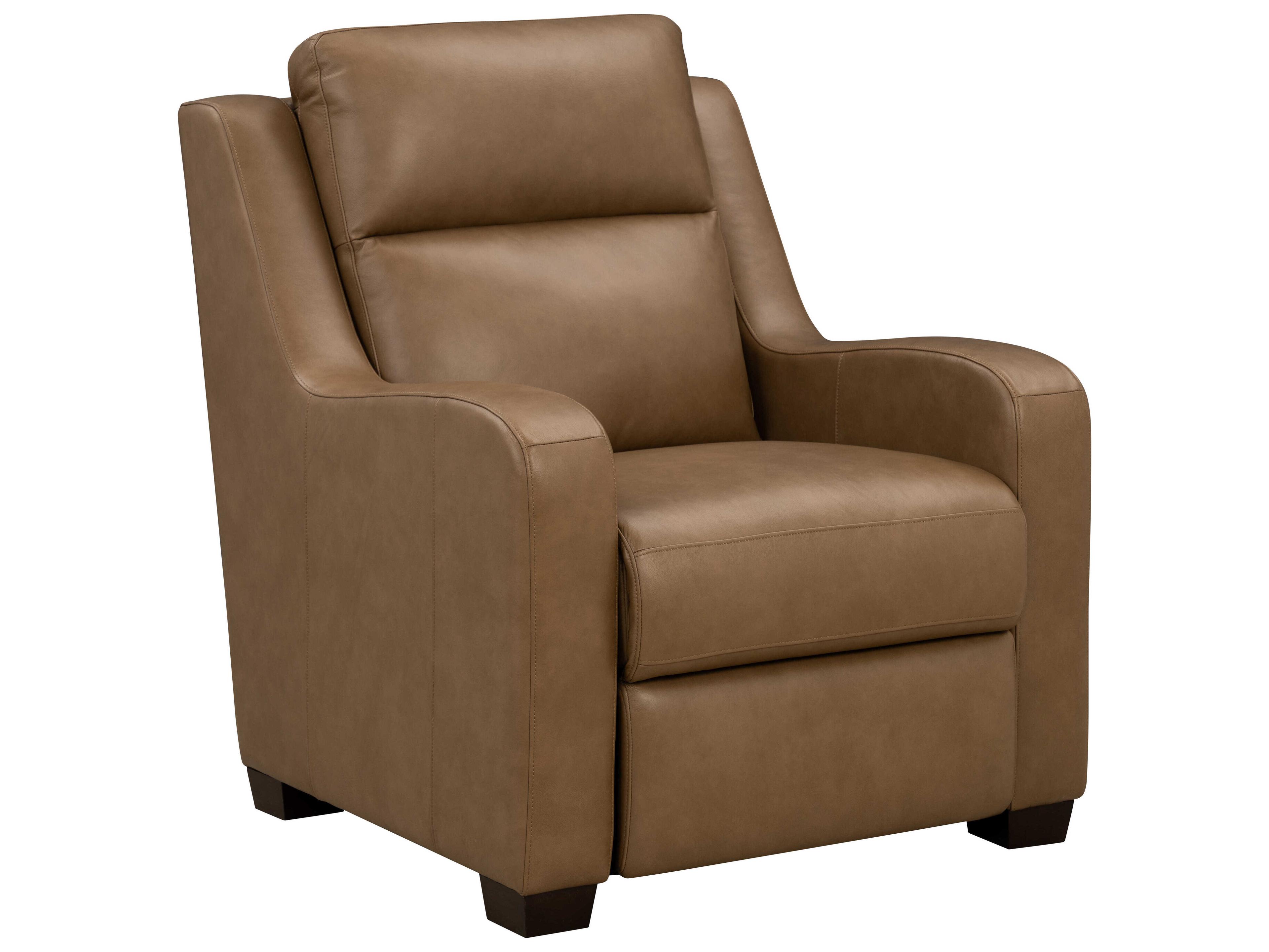 Barcalounger Vintage Ayden Hillwood Toffee Brown Leather Recliner