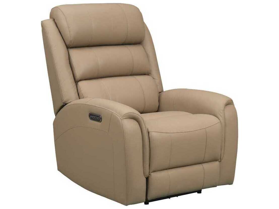 Barcalounger Modern Expressions Monterey Tucker Taupe Tan Faux Leather Recliner