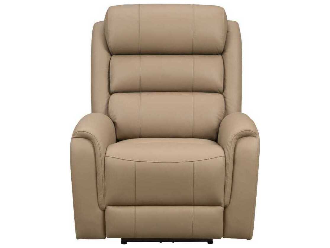 Barcalounger Modern Expressions Monterey Tucker Taupe Tan Faux Leather Recliner