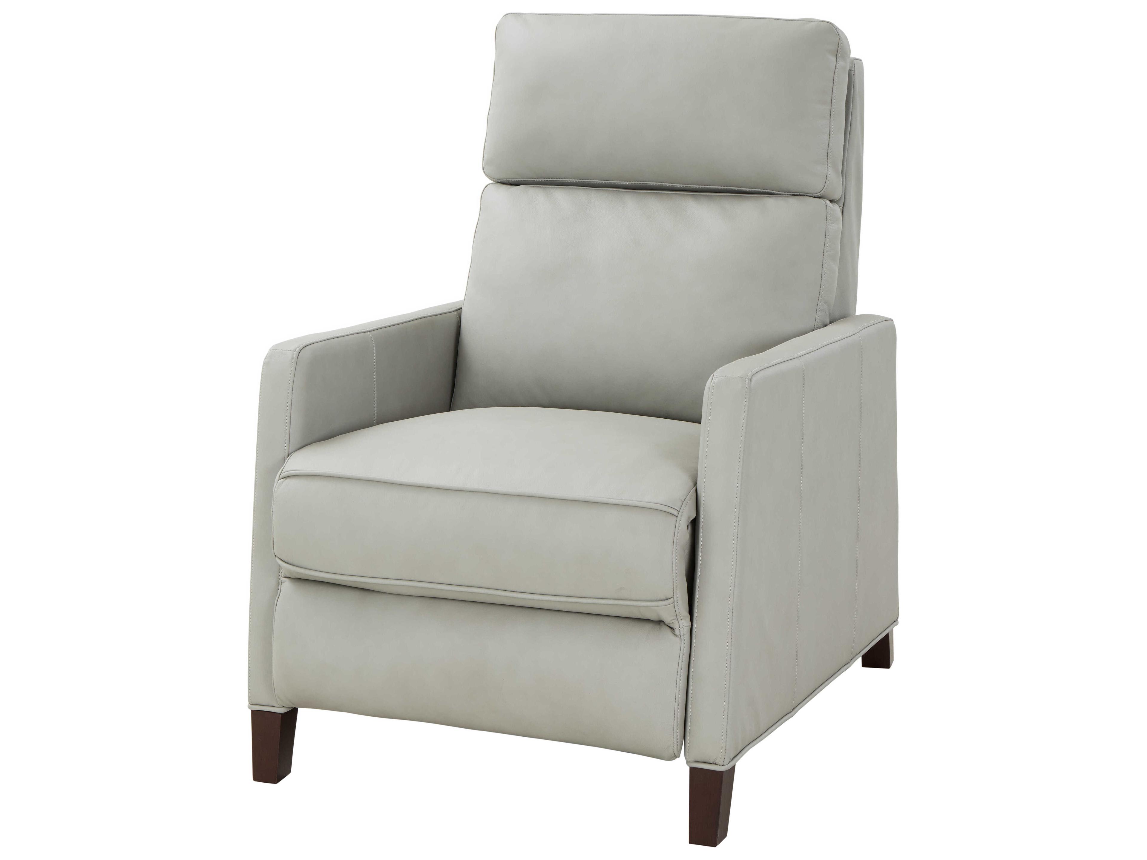 Barcalounger Zero Gravity James Corbett Chromium Gray Leather Recliner