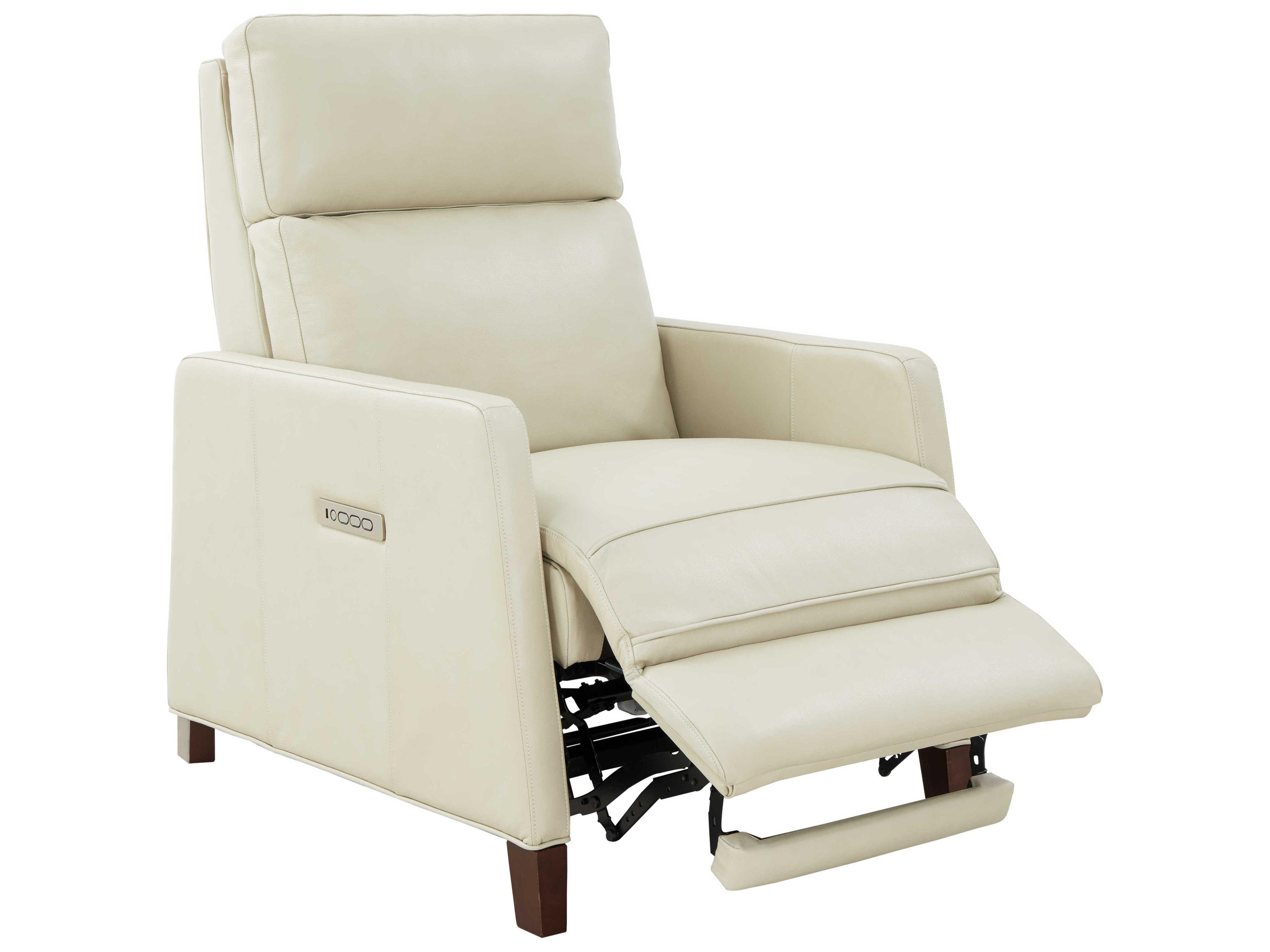 Barcalounger Zero Gravity James Barone Parchment Cream Leather Recliner