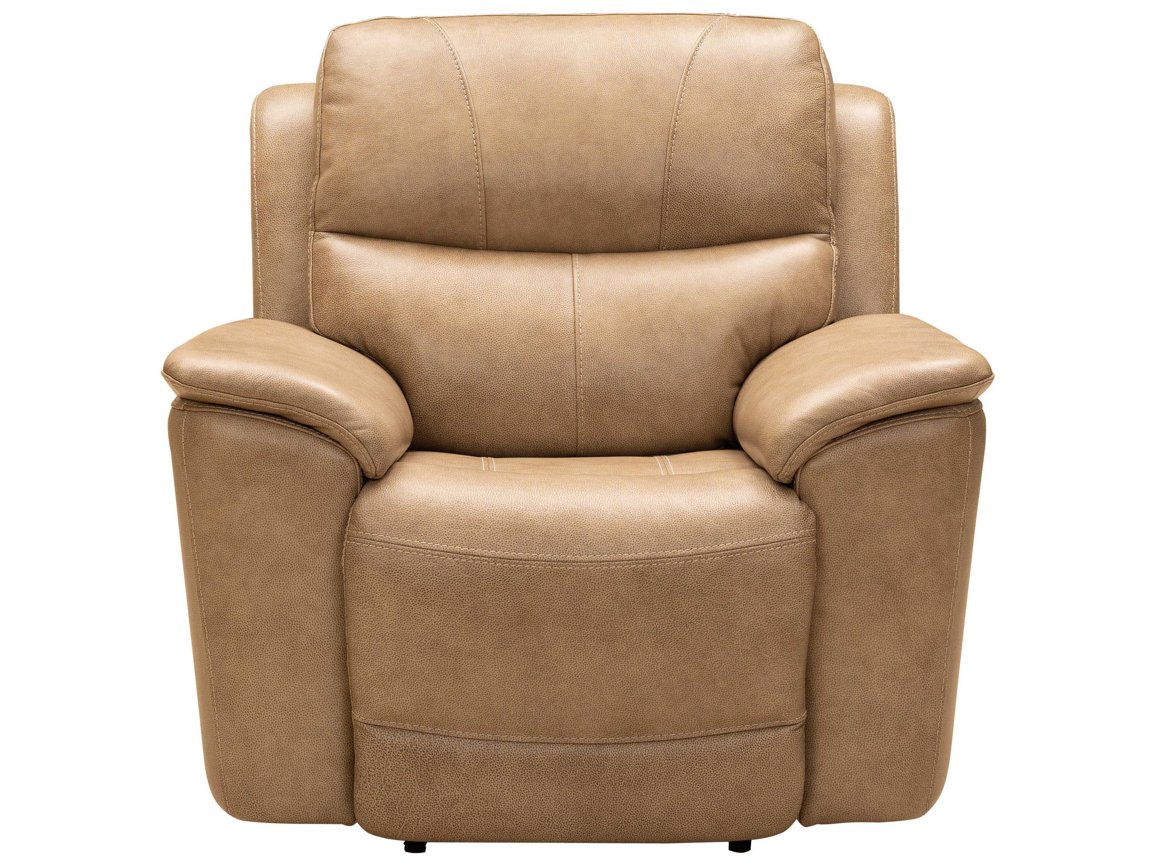 Barcalounger Modern Expressions Kaden Elliott Taupe Tan Faux Leather Recliner