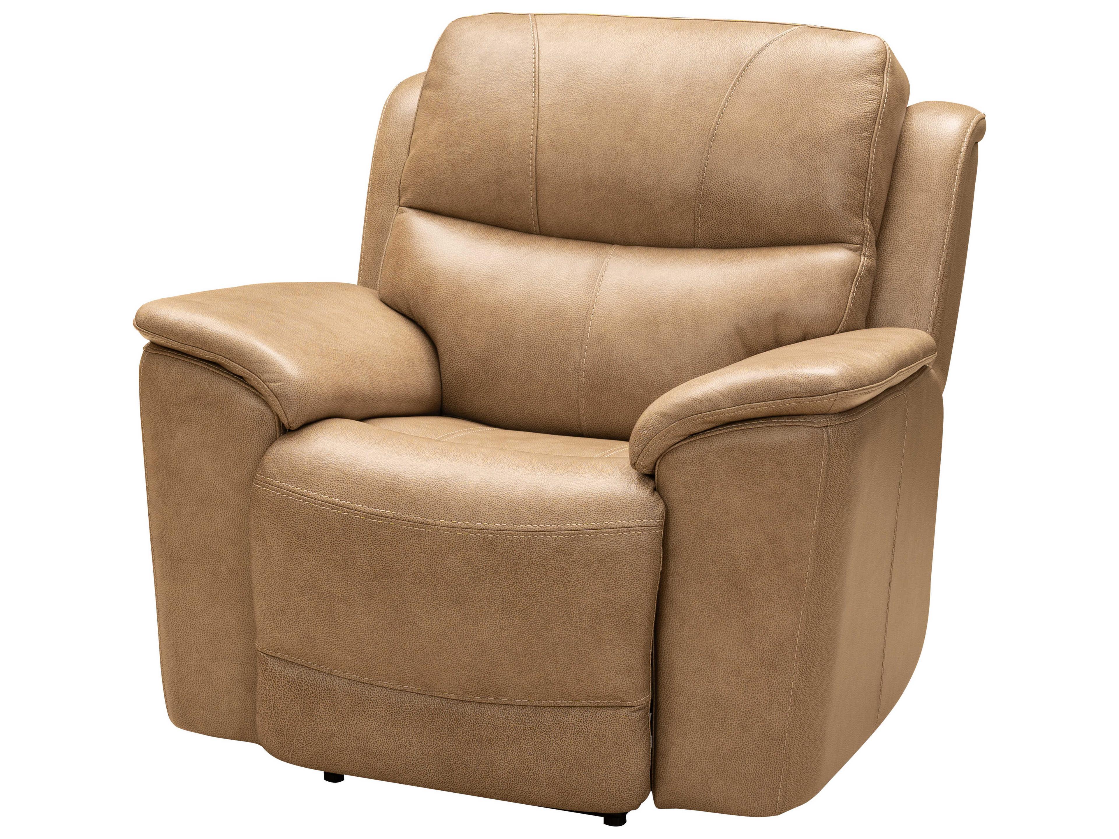 Barcalounger Modern Expressions Kaden Elliott Taupe Tan Faux Leather Recliner