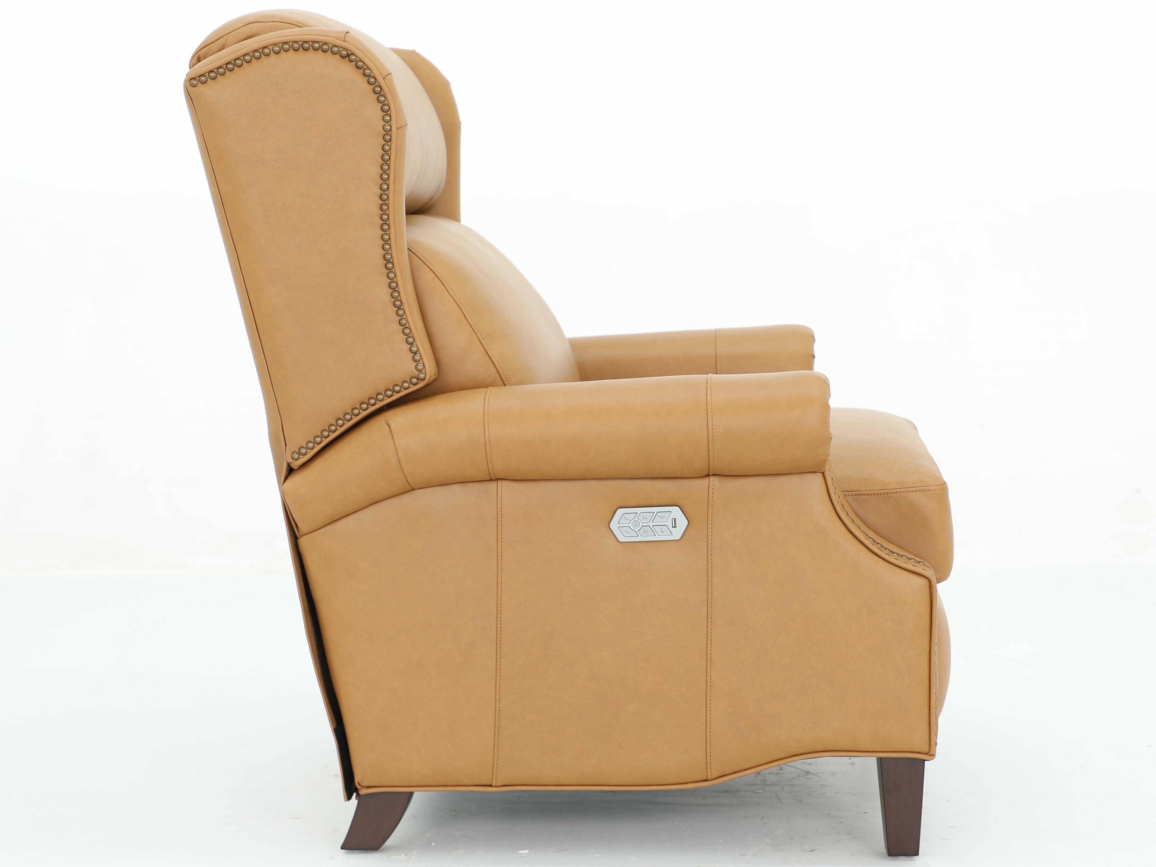 Barcalounger Vintage Philadelphia Santa Fe Brandy Tan Leather Recliner