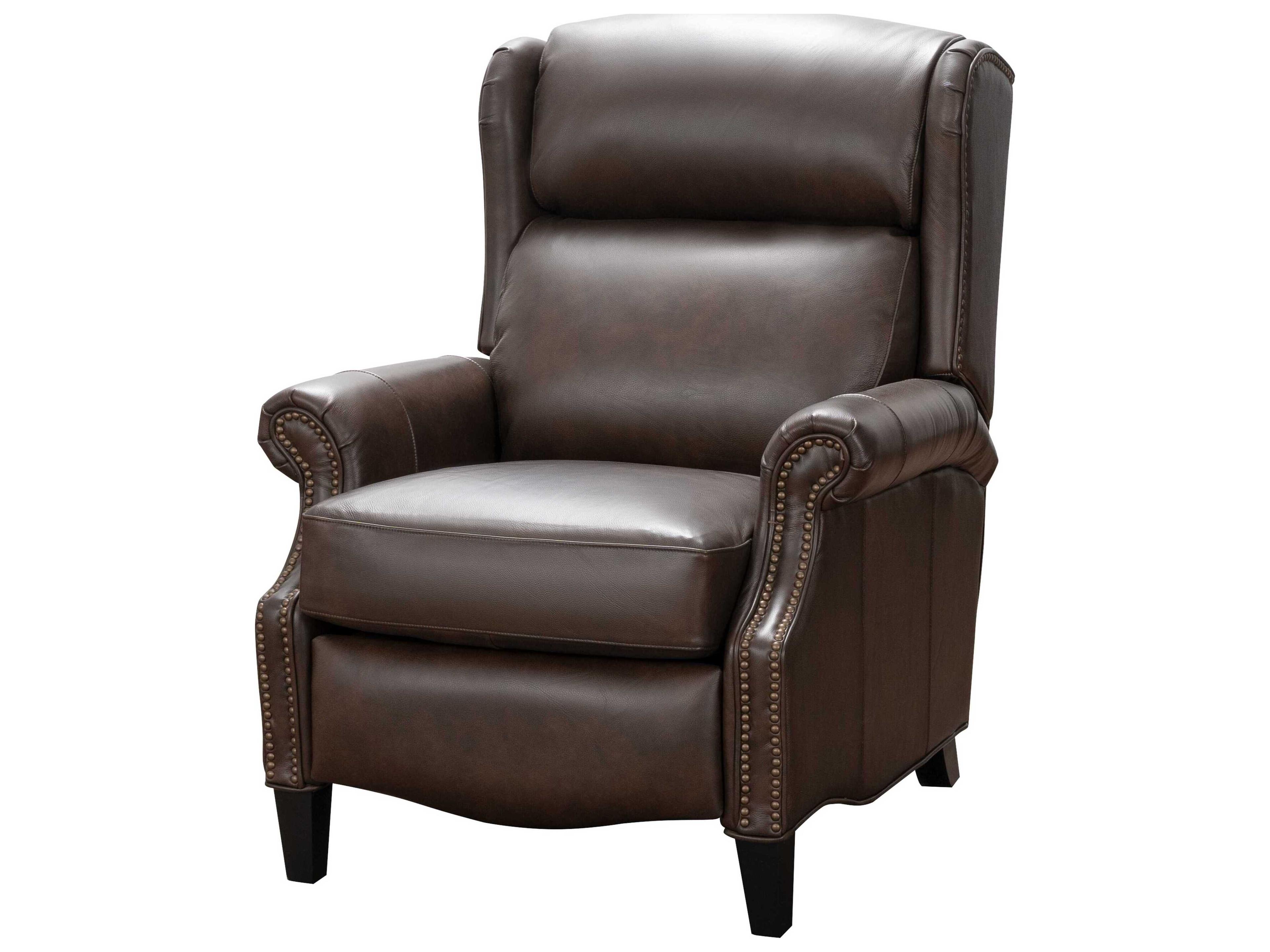 Barcalounger Vintage Philadelphia Ashford Walnut Brown Leather Recliner