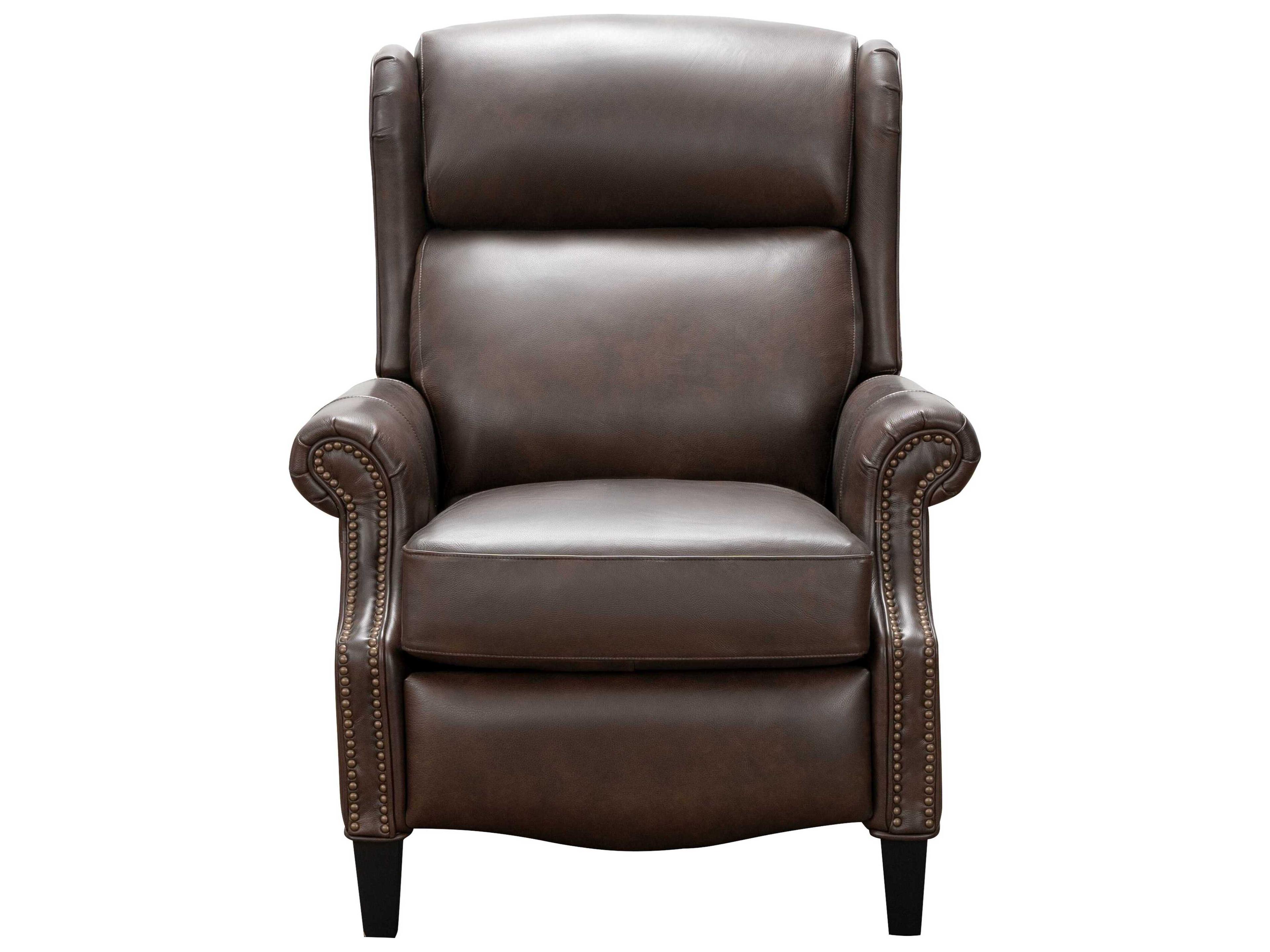 Barcalounger Vintage Philadelphia Ashford Walnut Brown Leather Recliner