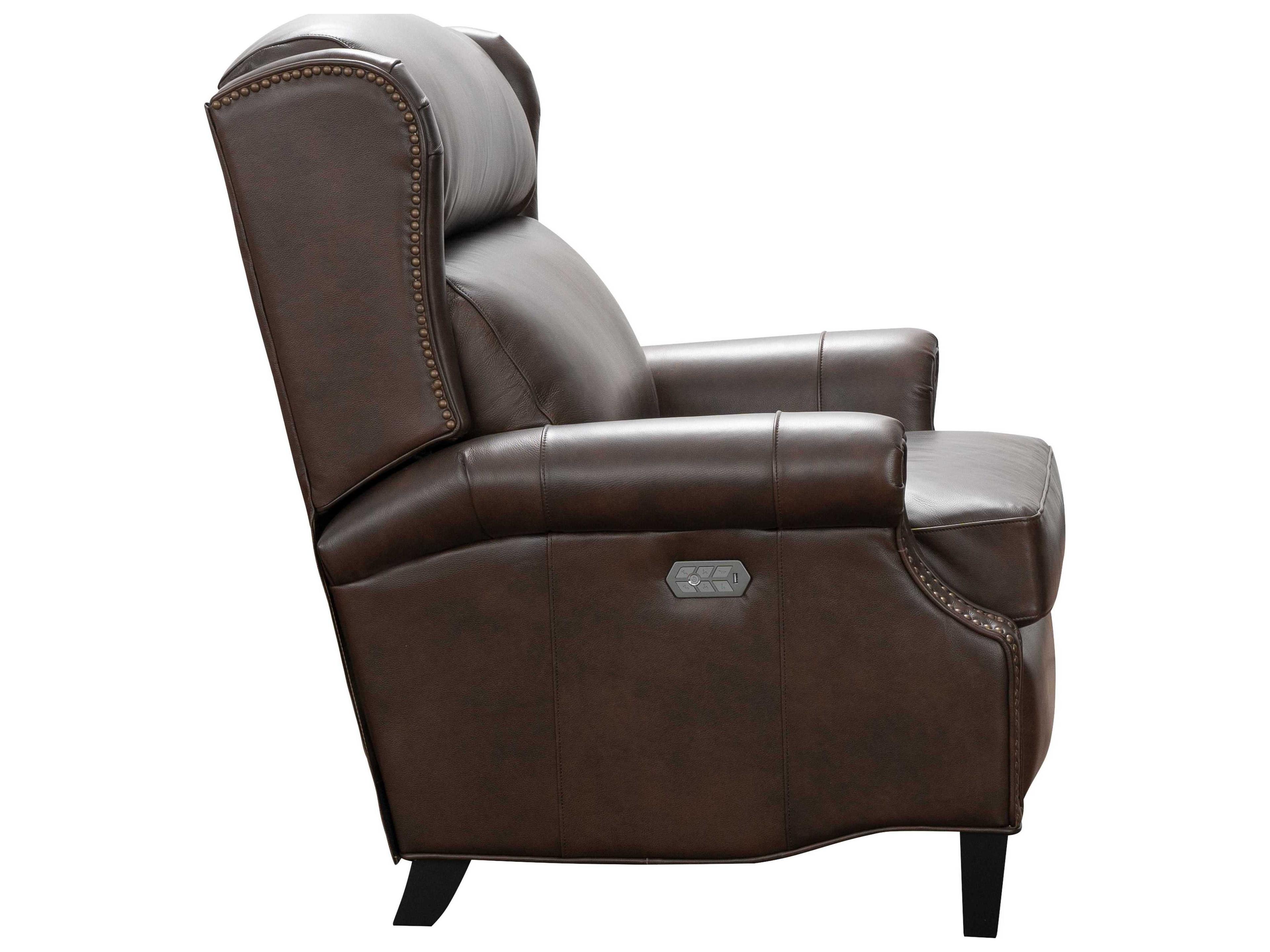 Barcalounger Vintage Philadelphia Ashford Walnut Brown Leather Recliner