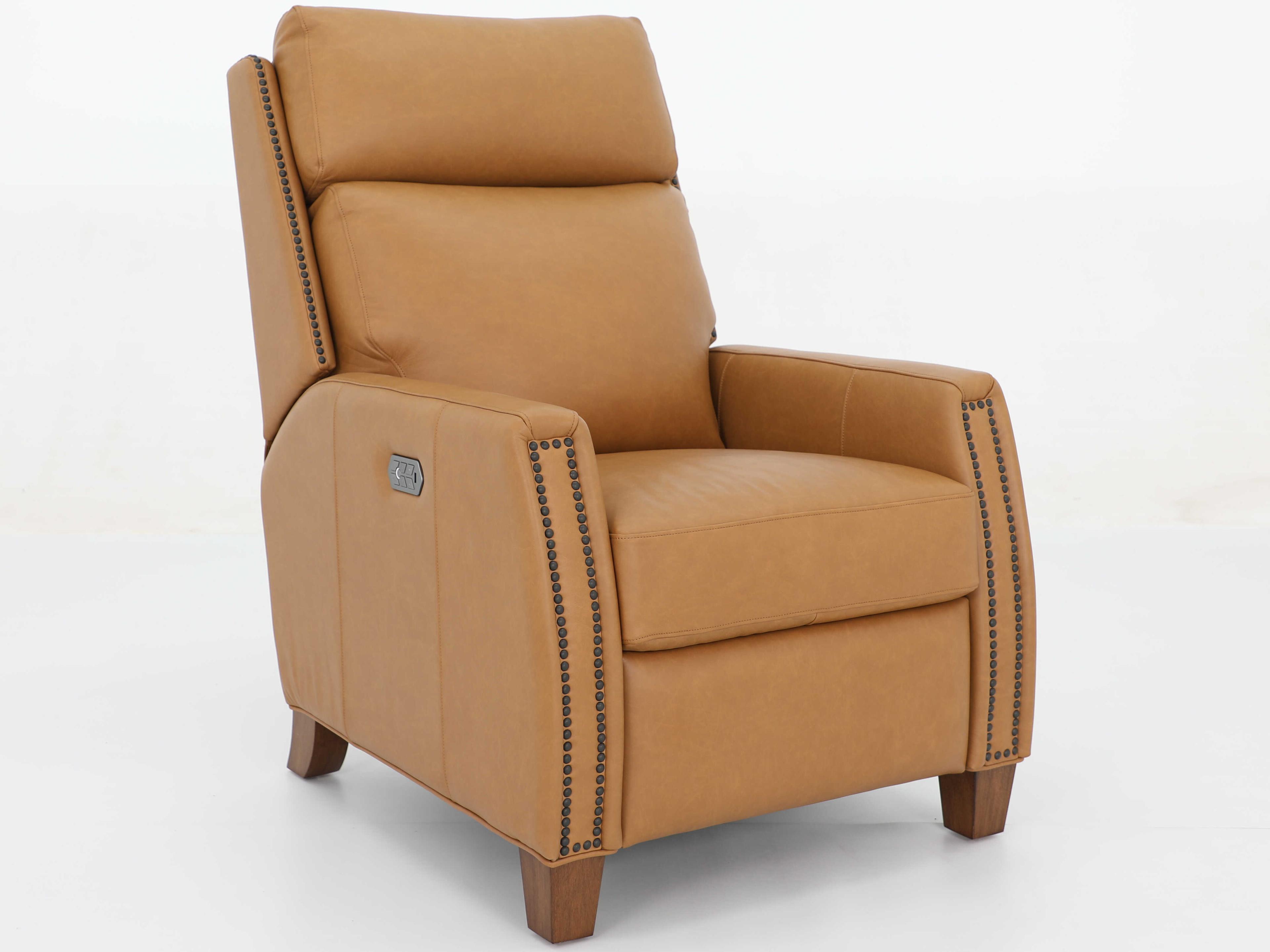 Barcalounger Vintage Anaheim Santa Fe Brandy Tan Leather Recliner