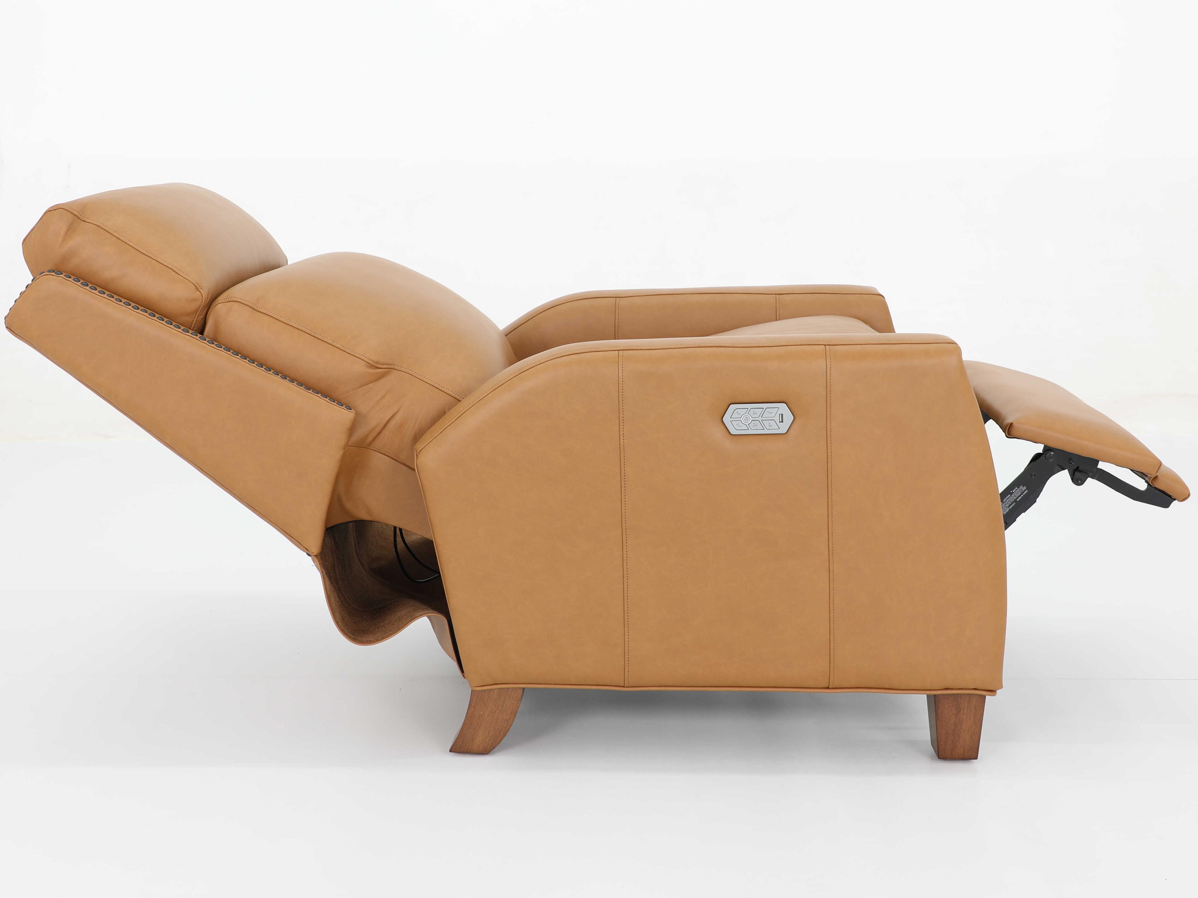 Barcalounger Vintage Anaheim Santa Fe Brandy Tan Leather Recliner