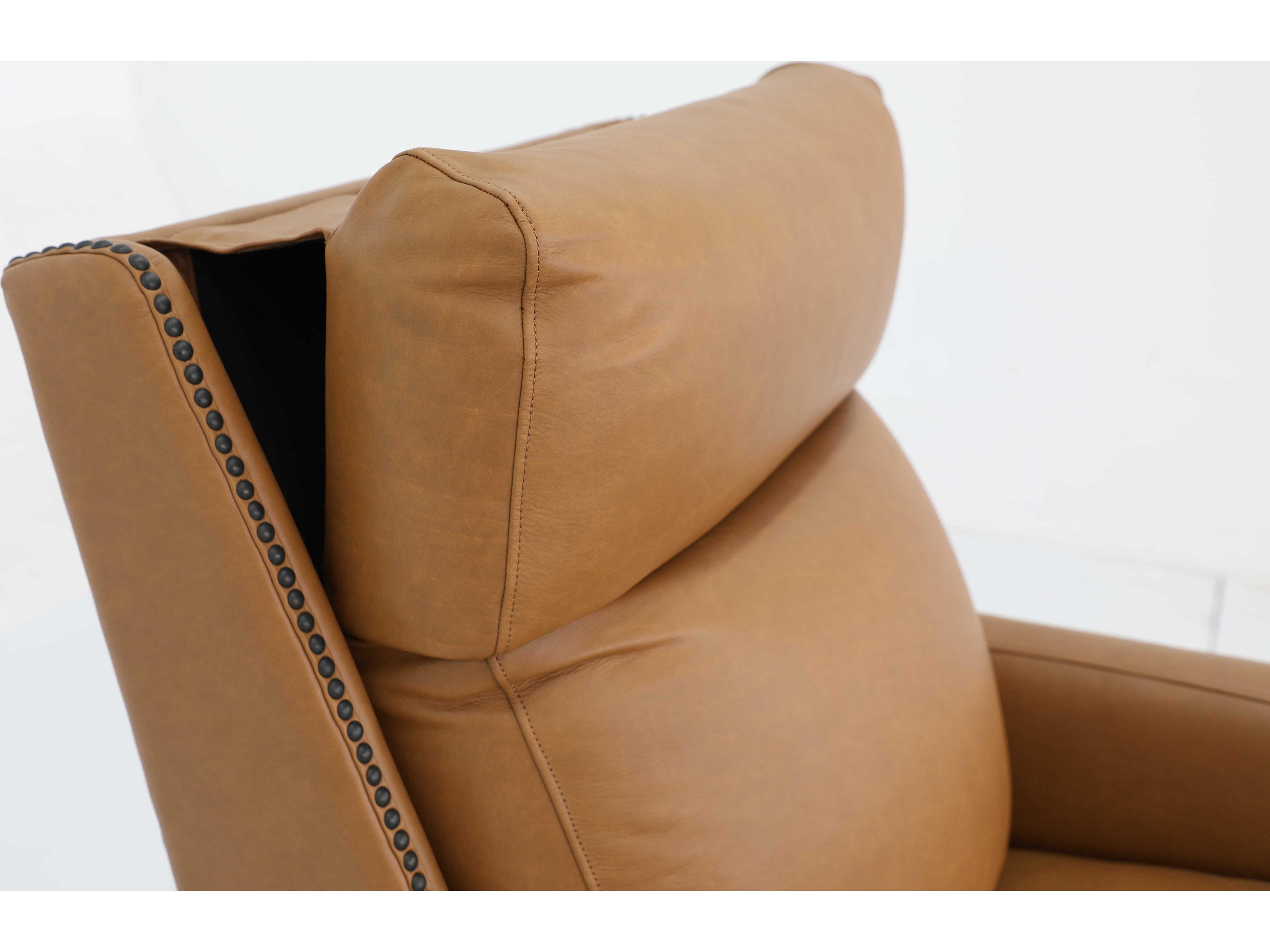 Barcalounger Vintage Anaheim Santa Fe Brandy Tan Leather Recliner