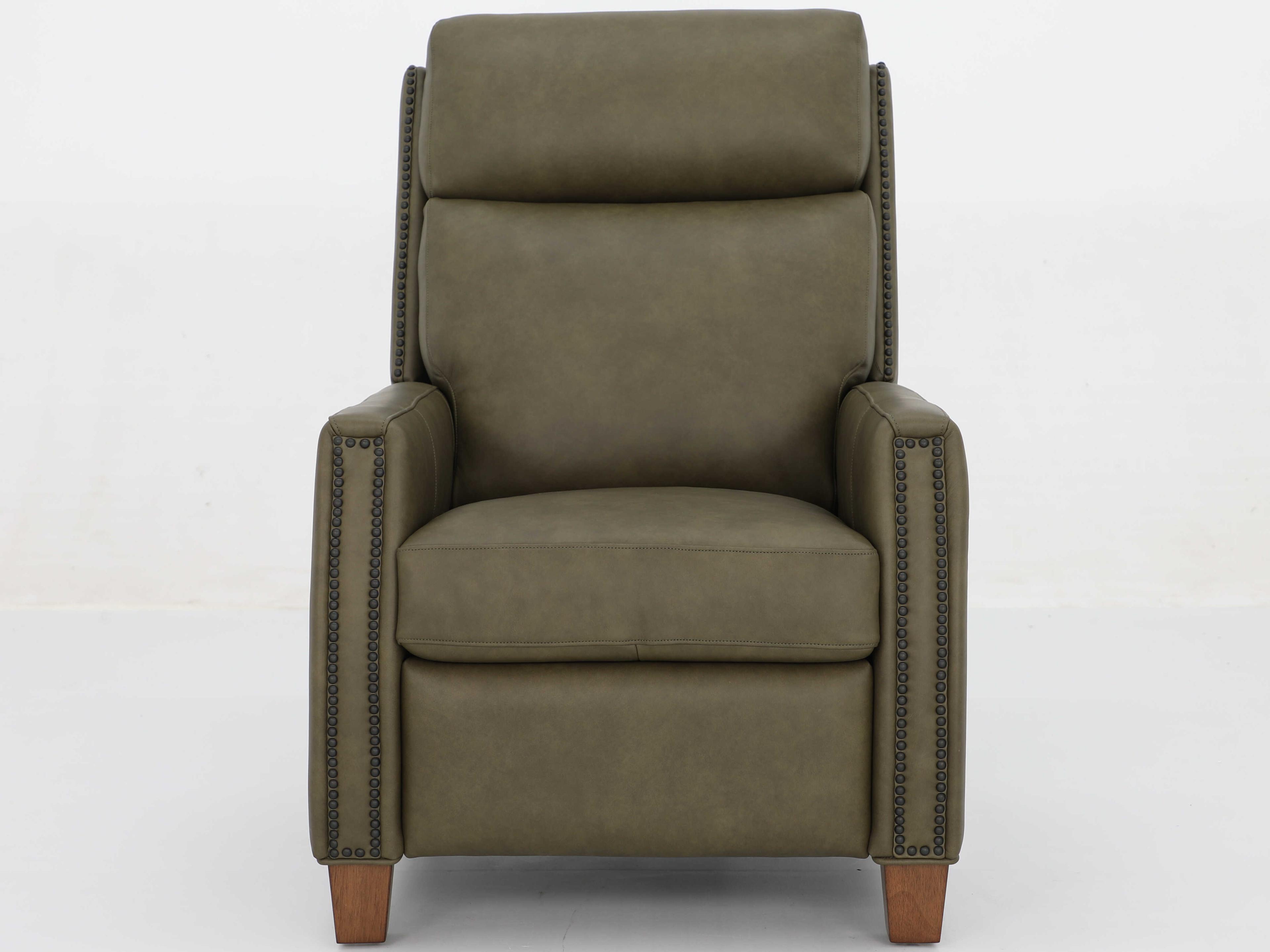 Barcalounger Vintage Anaheim Oasis Olive Green Leather Recliner