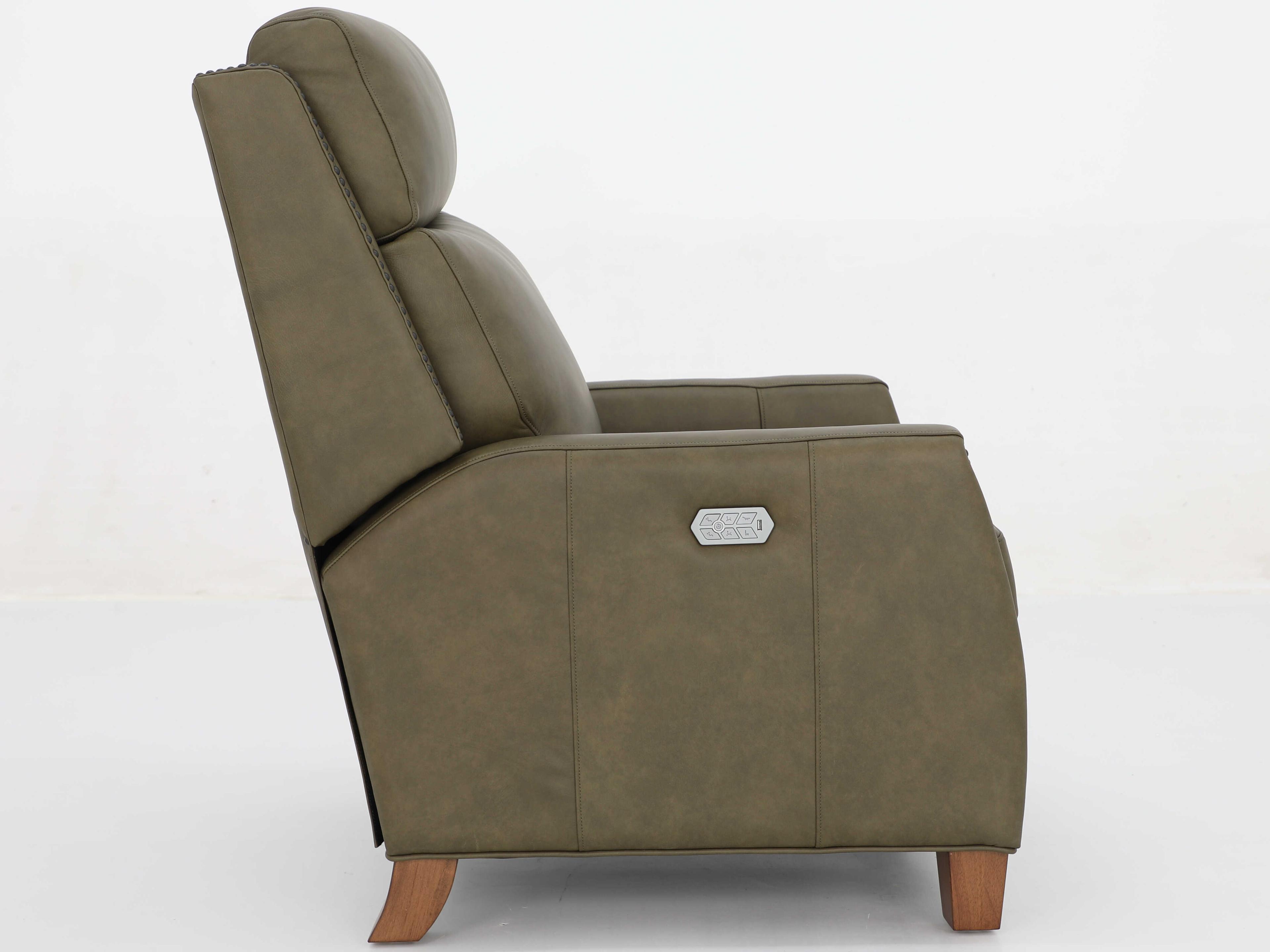 Barcalounger Vintage Anaheim Oasis Olive Green Leather Recliner