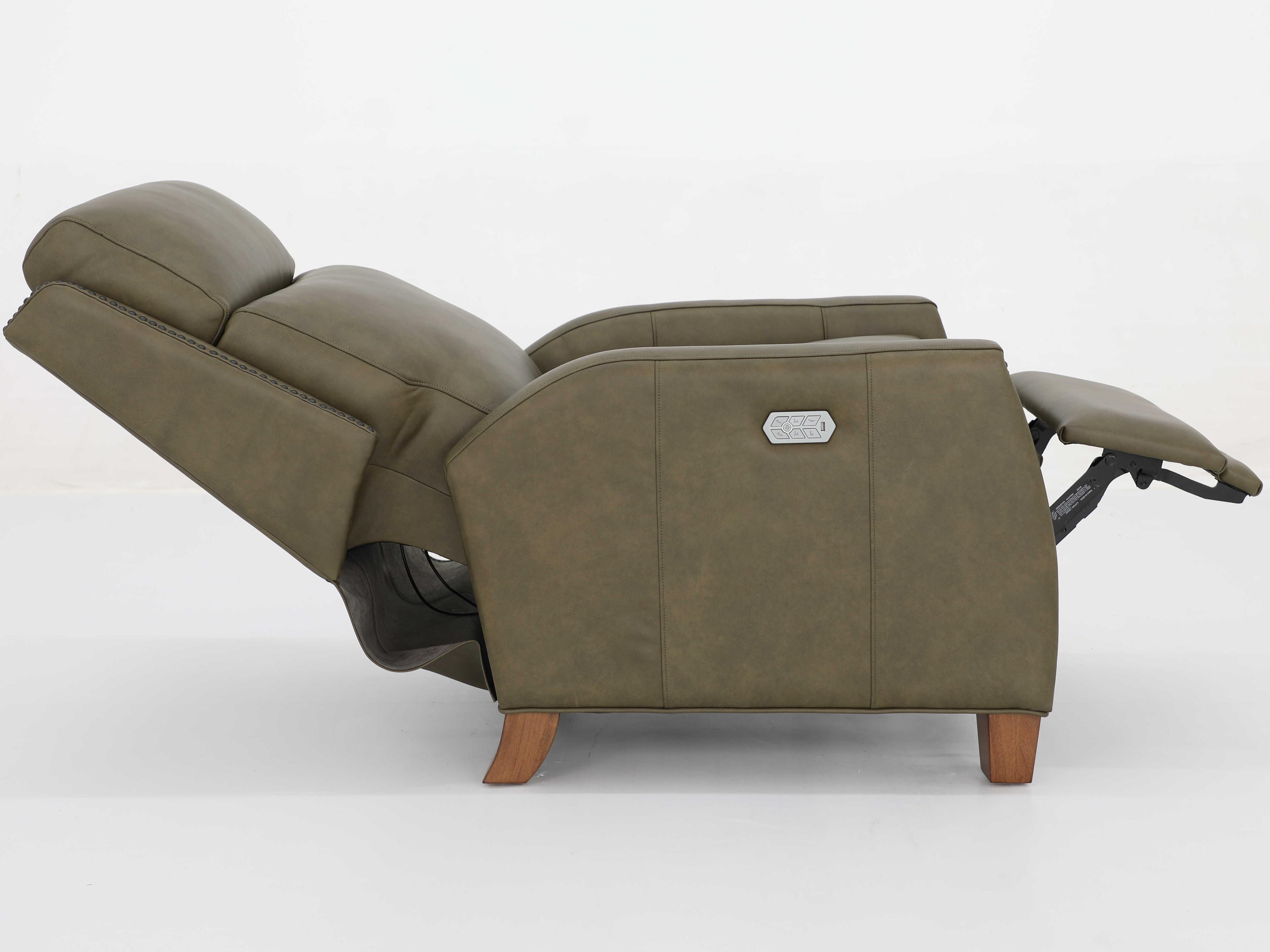 Barcalounger Vintage Anaheim Oasis Olive Green Leather Recliner