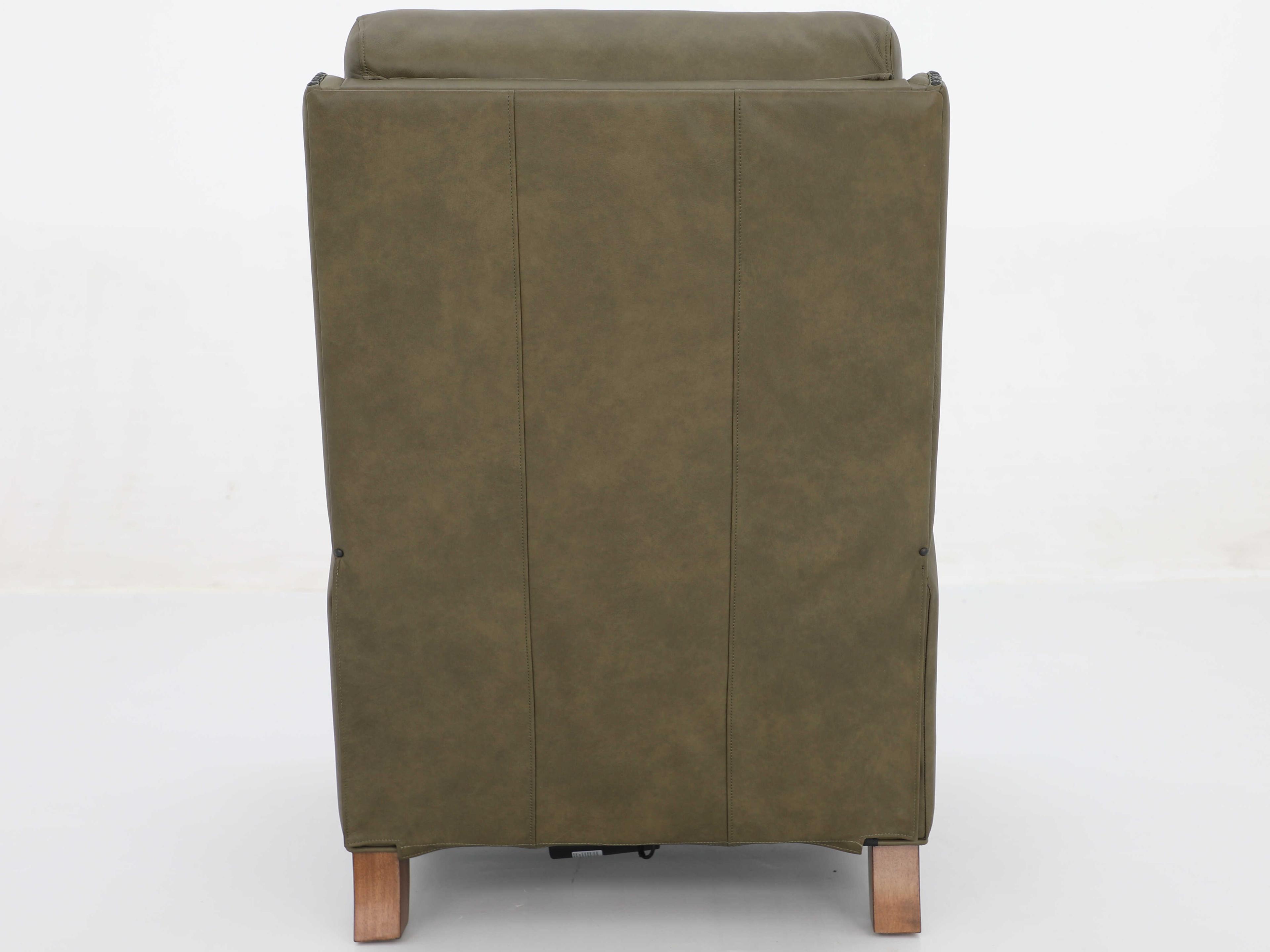 Barcalounger Vintage Anaheim Oasis Olive Green Leather Recliner