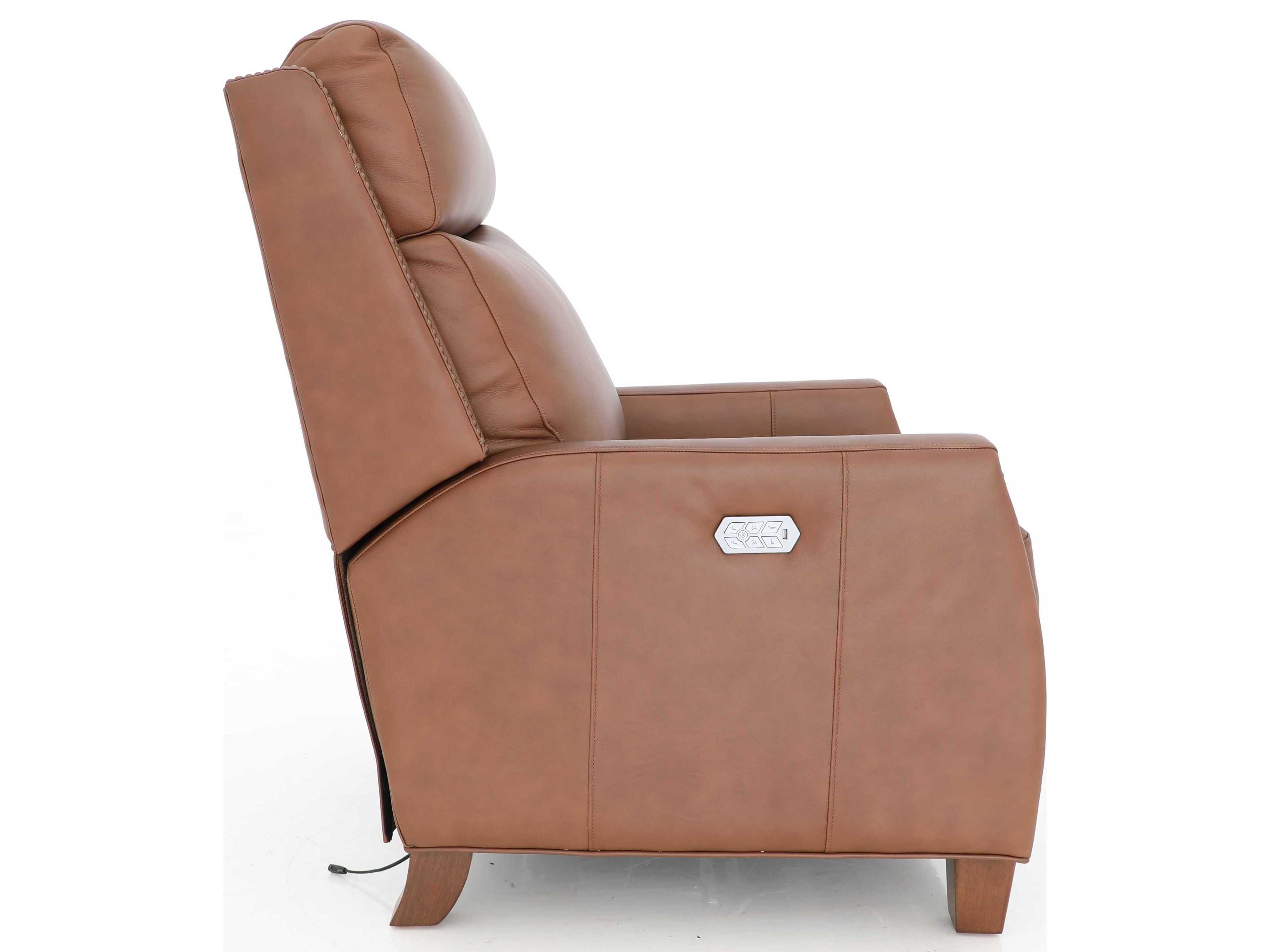 Barcalounger Vintage Anaheim Dobbs Saddle Tan Leather Recliner