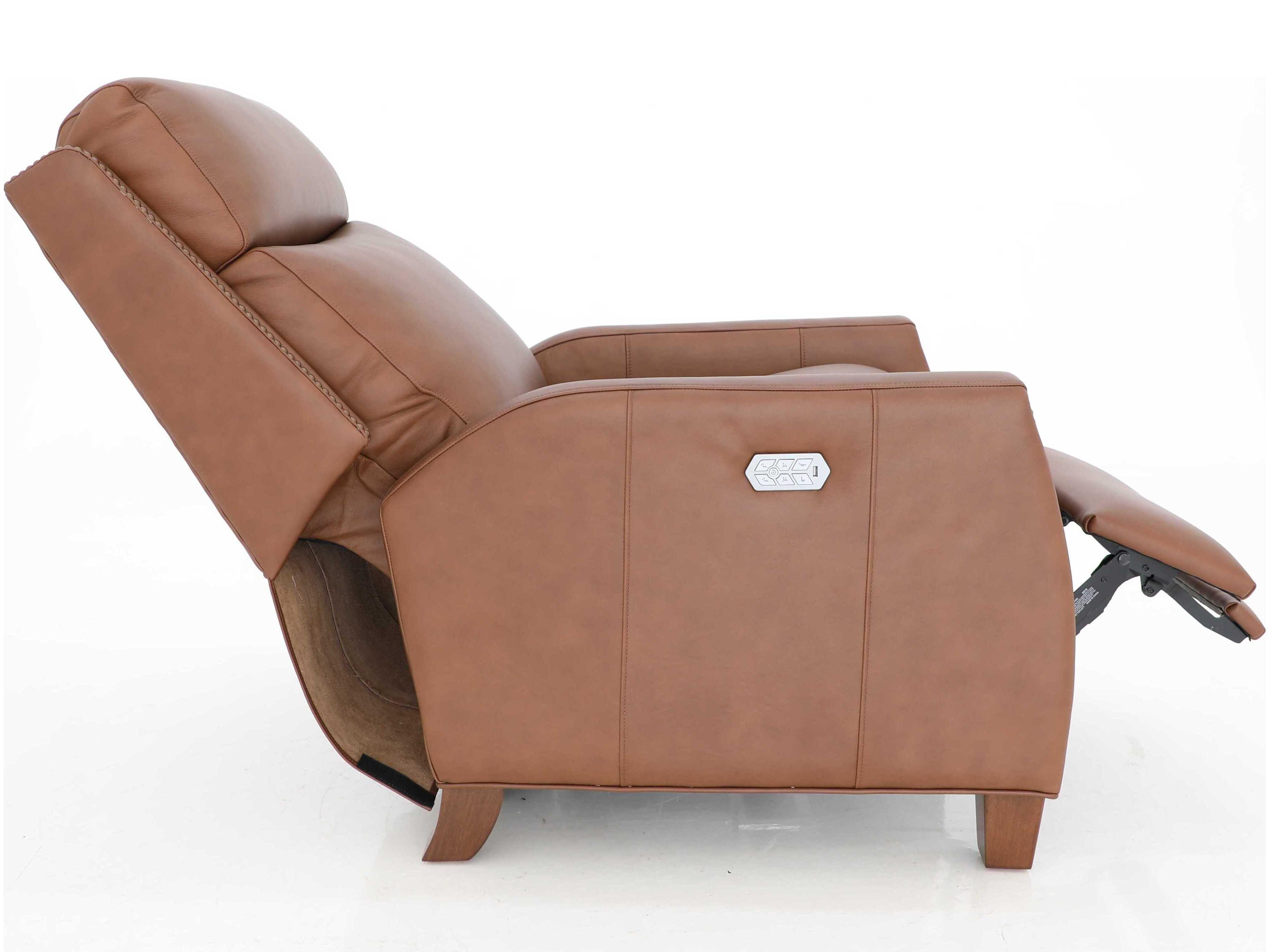 Barcalounger Vintage Anaheim Dobbs Saddle Tan Leather Recliner