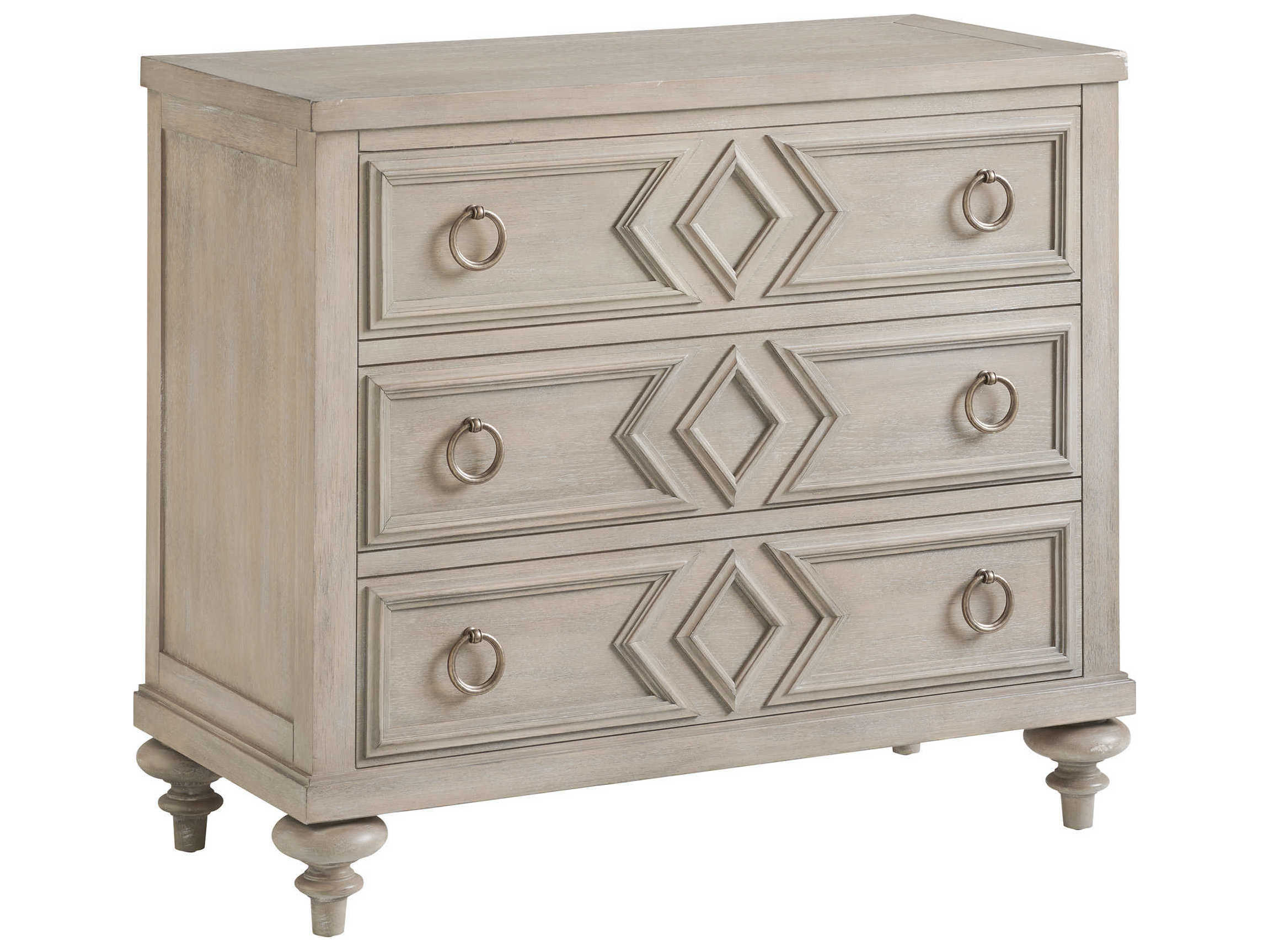 Barclay Butera Malibu Costera 3-Drawers Brown Chest Nightstand