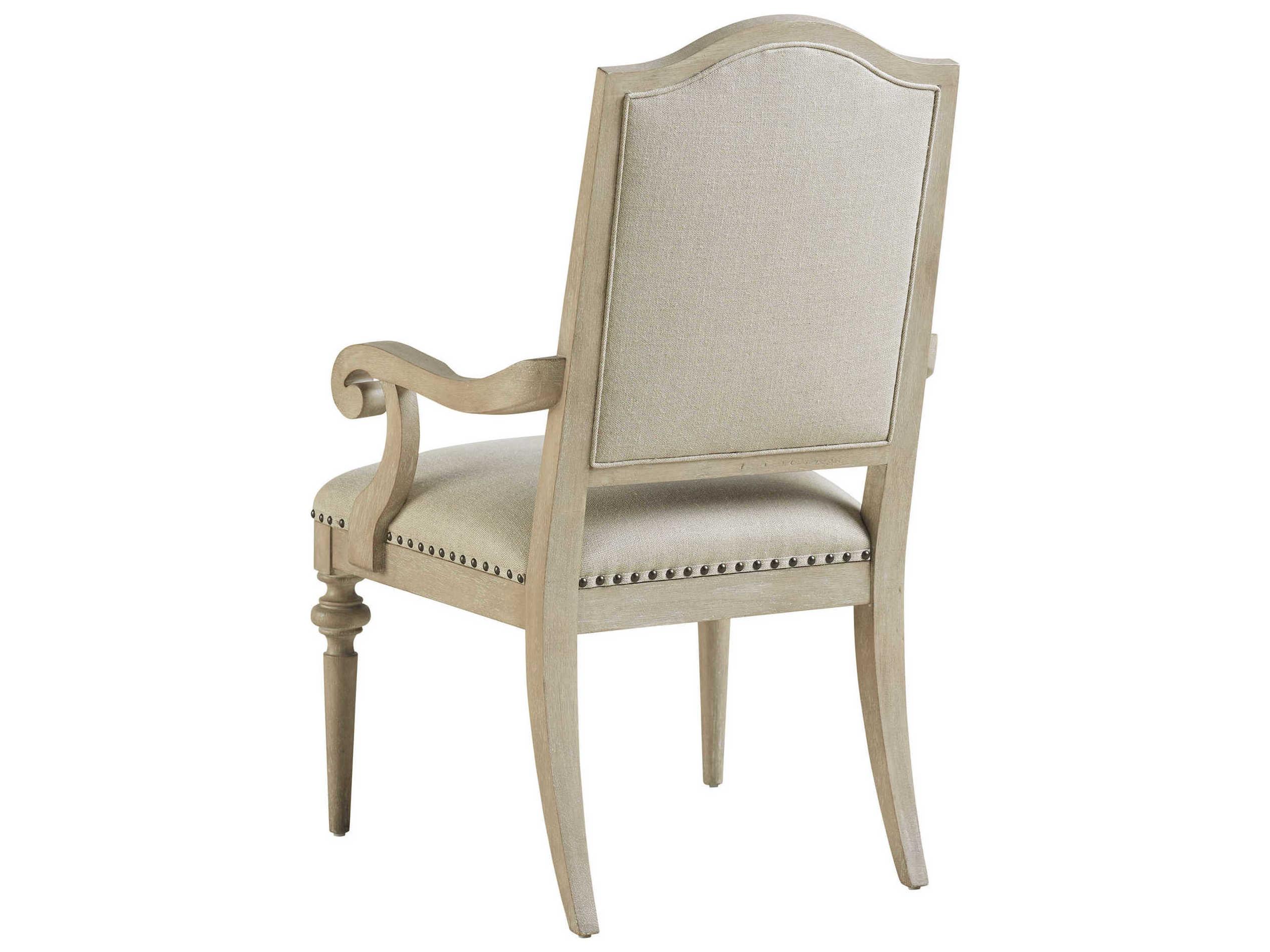 Barclay Butera Malibu Aidan Brown Upholstered Arm Dining Chair