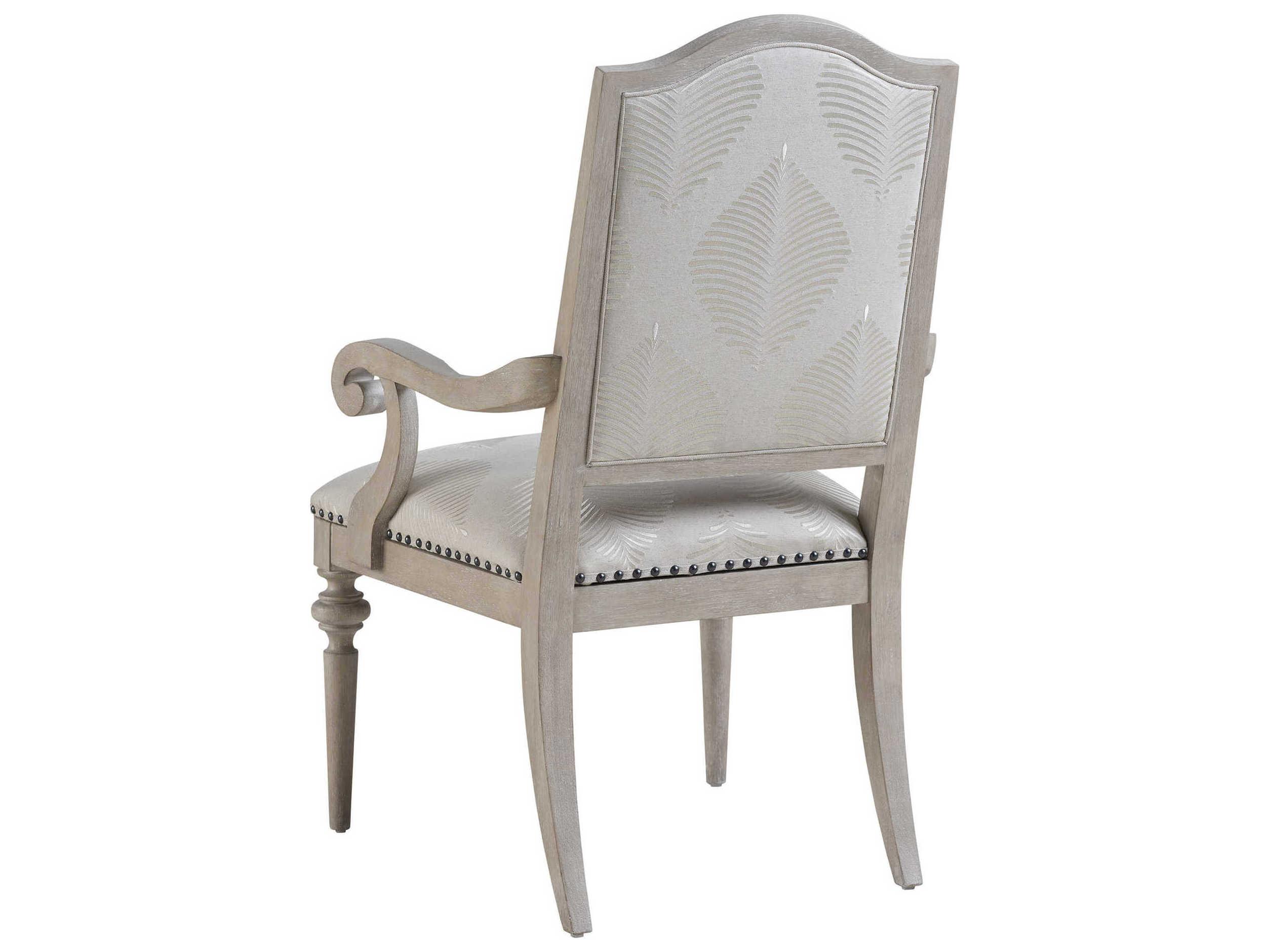 Barclay Butera Malibu Aidan Brown Upholstered Arm Dining Chair