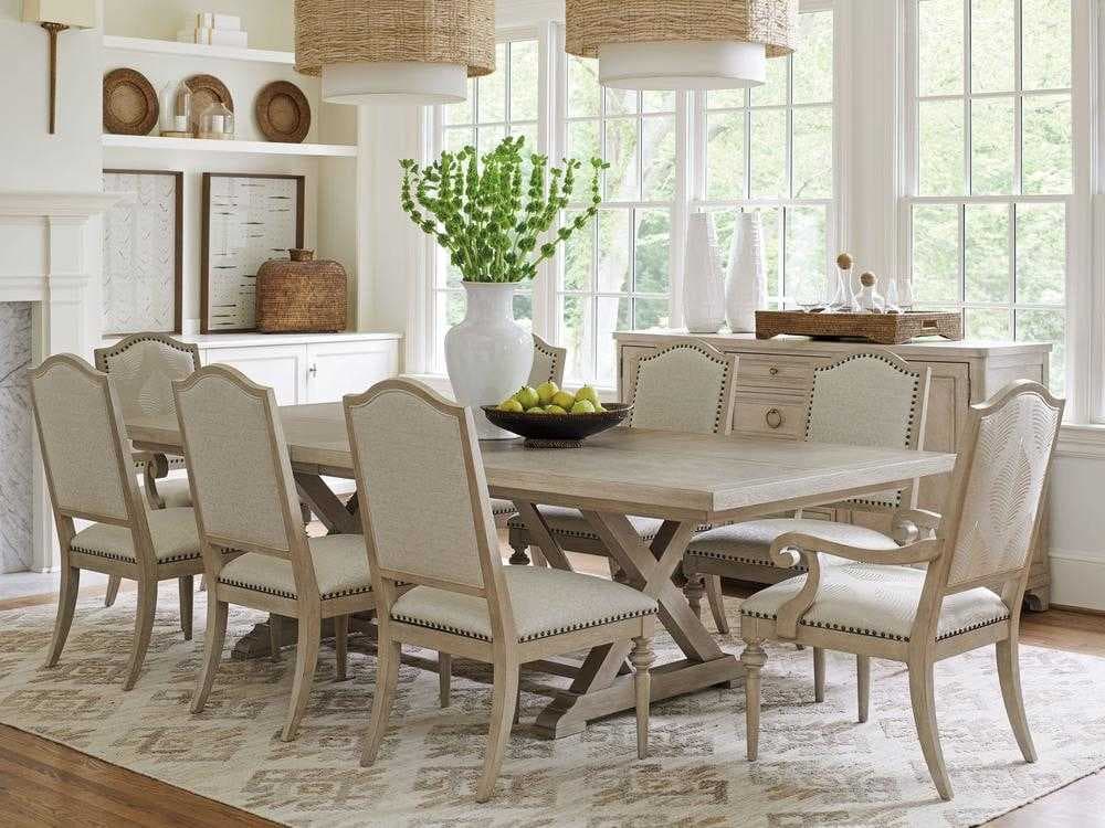 Barclay Butera Malibu Aidan Brown Upholstered Arm Dining Chair