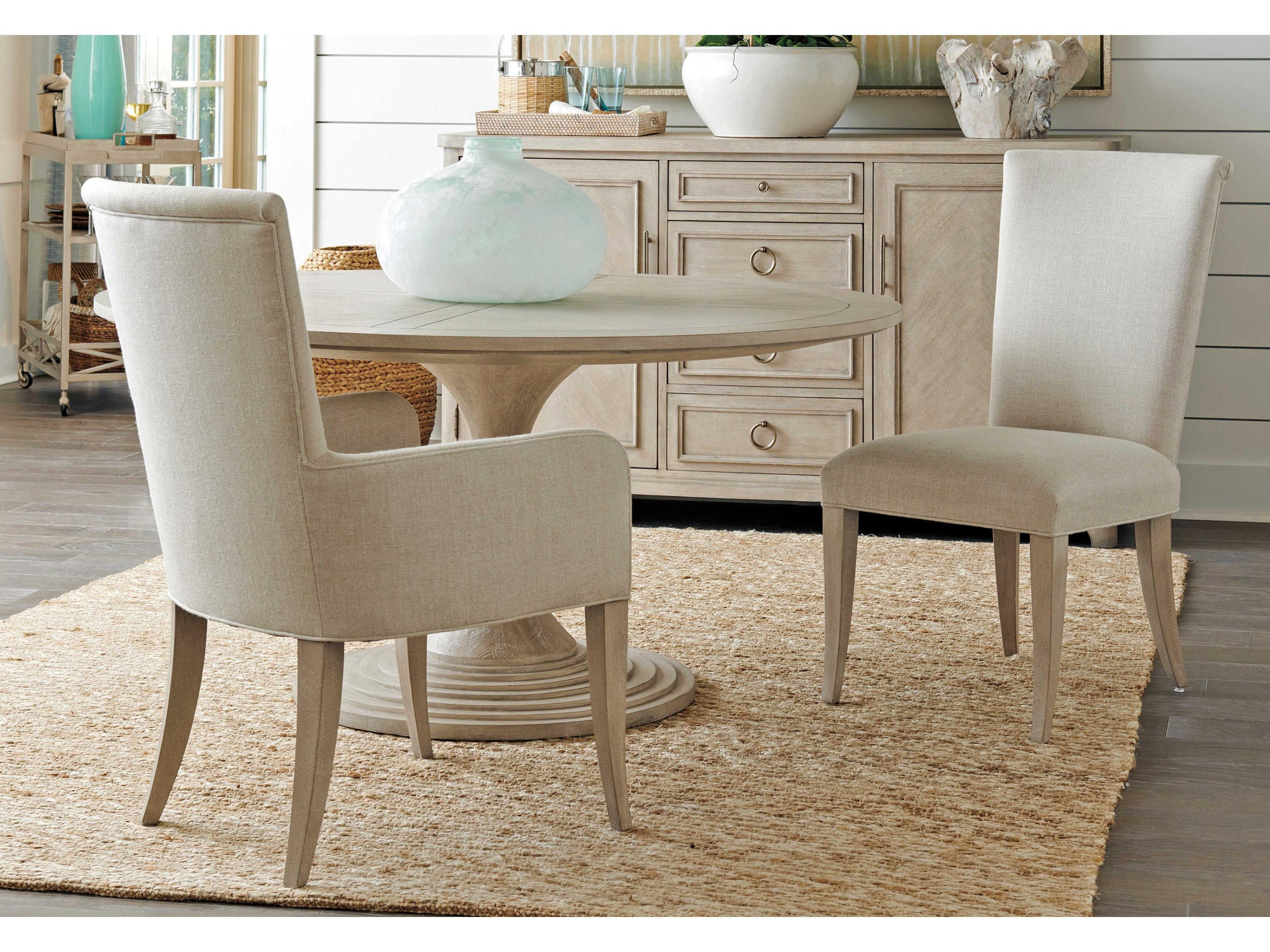 Barclay Butera Malibu Serra Brown Upholstered Arm Dining Chair