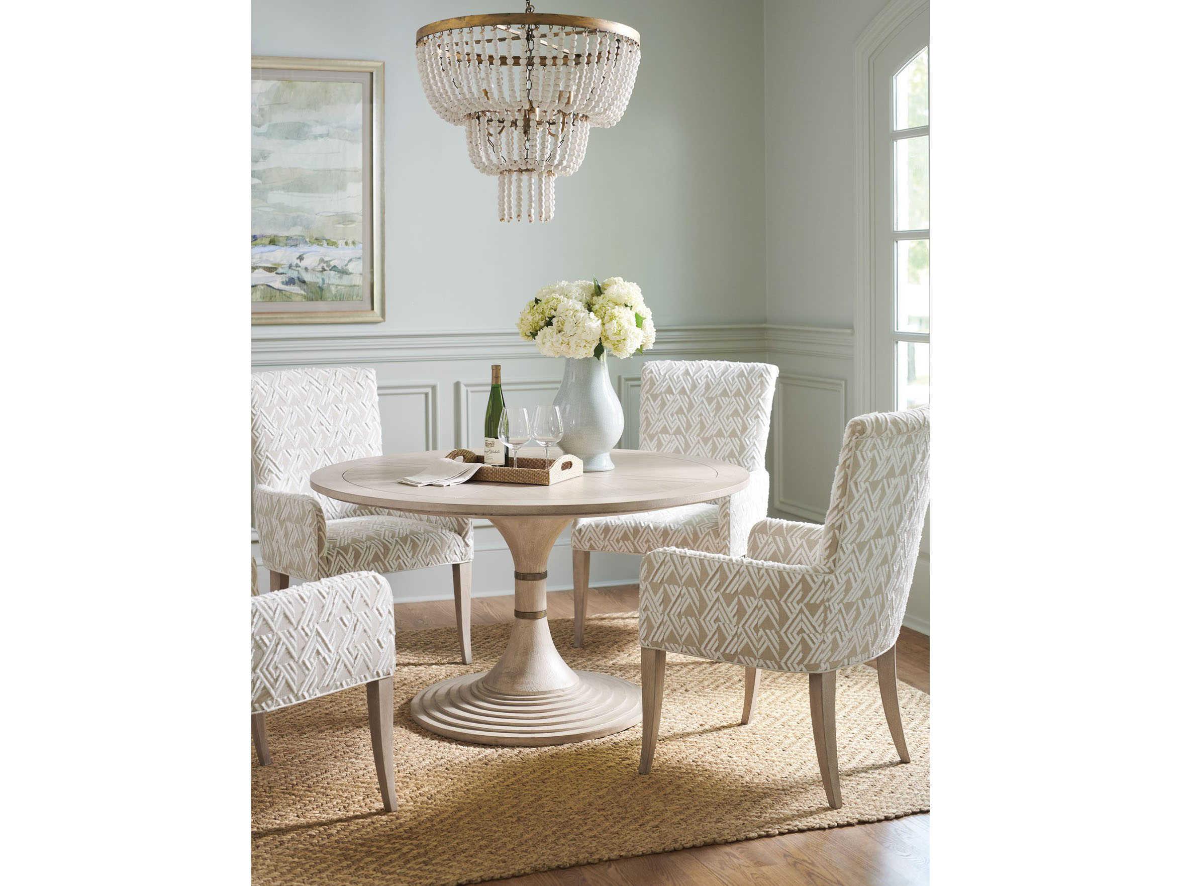 Barclay Butera Malibu Serra Brown Upholstered Arm Dining Chair