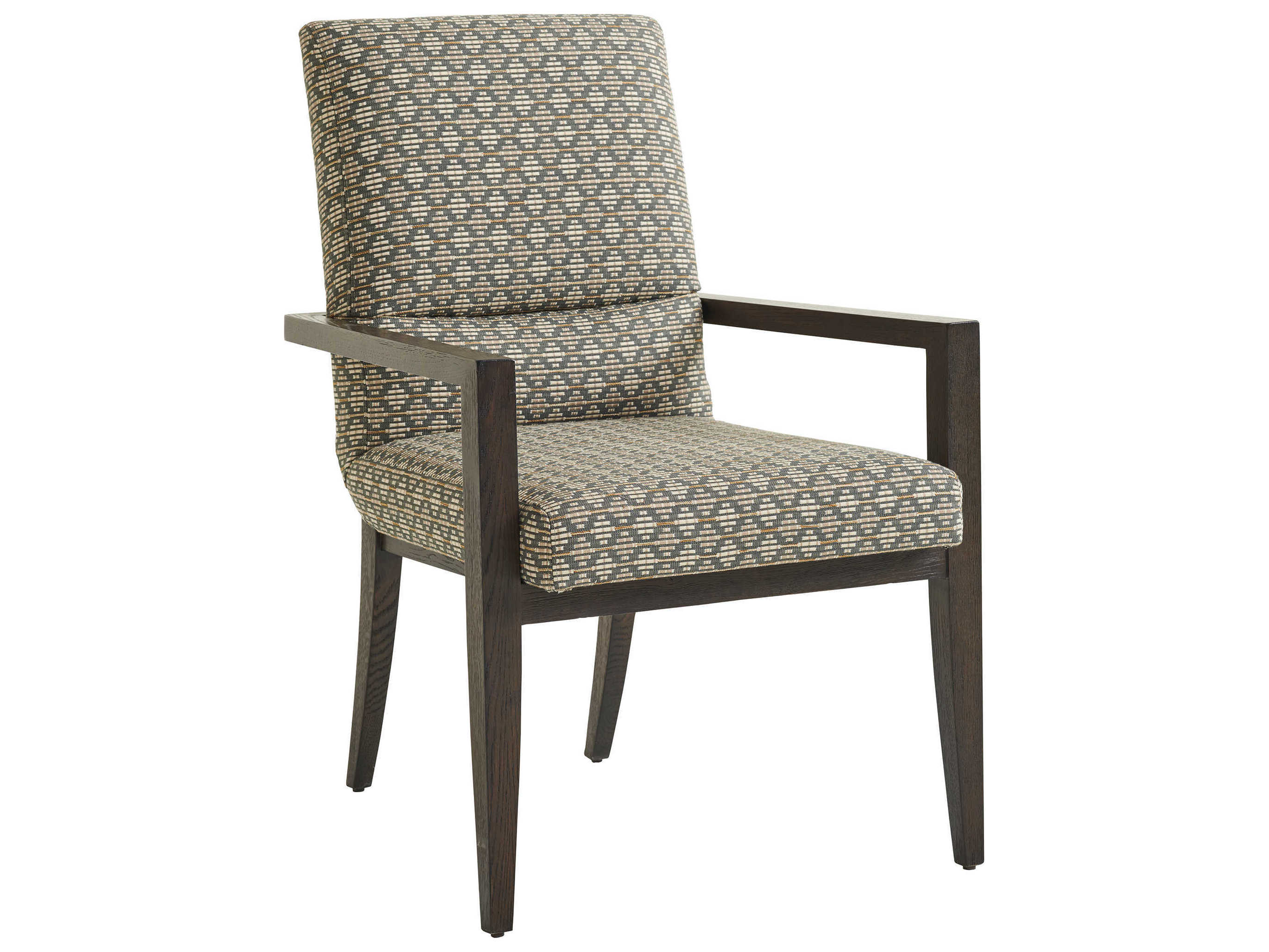 Barclay Butera Park City Glenwild Brown Upholstered Arm Dining Chair