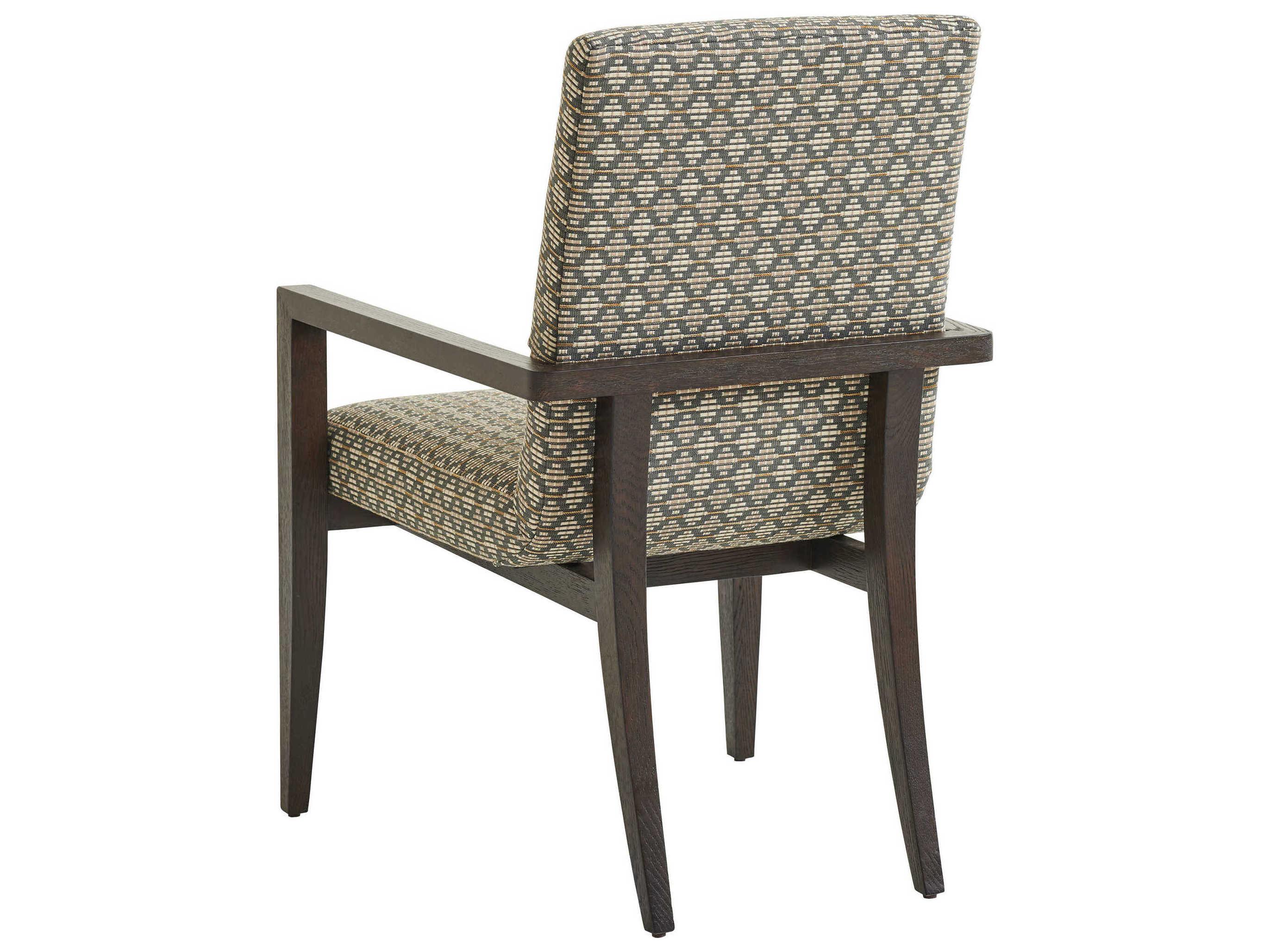 Barclay Butera Park City Glenwild Brown Upholstered Arm Dining Chair
