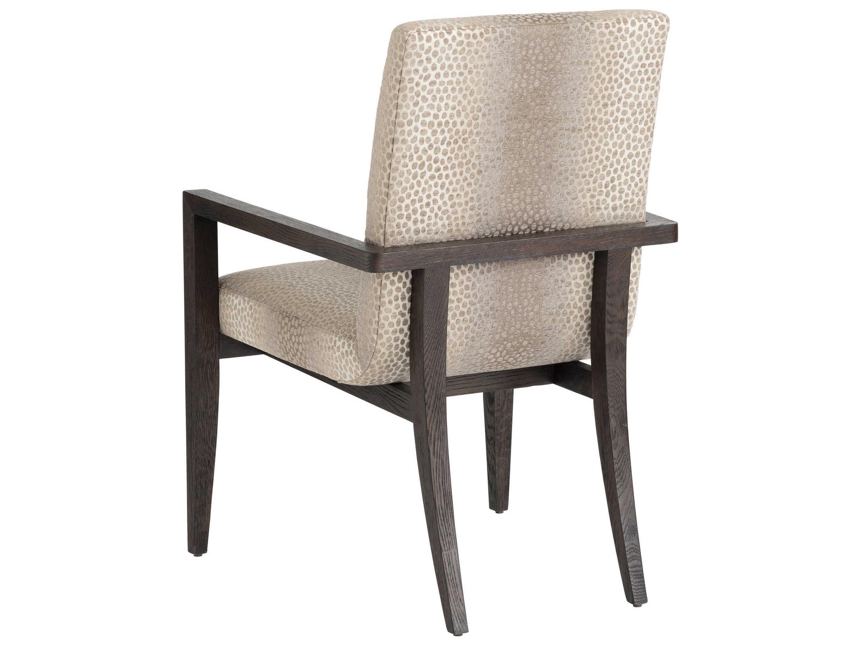 Barclay Butera Park City Glenwild Brown Upholstered Arm Dining Chair